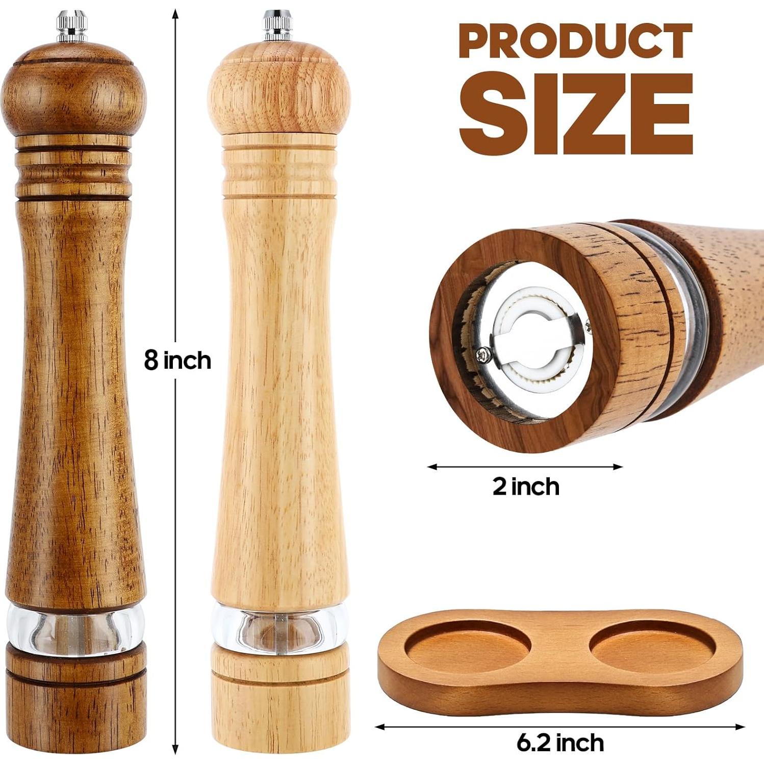 Juego de Molinillos de Sal y Pimienta Saebume 20.32 cm 2 Piezas