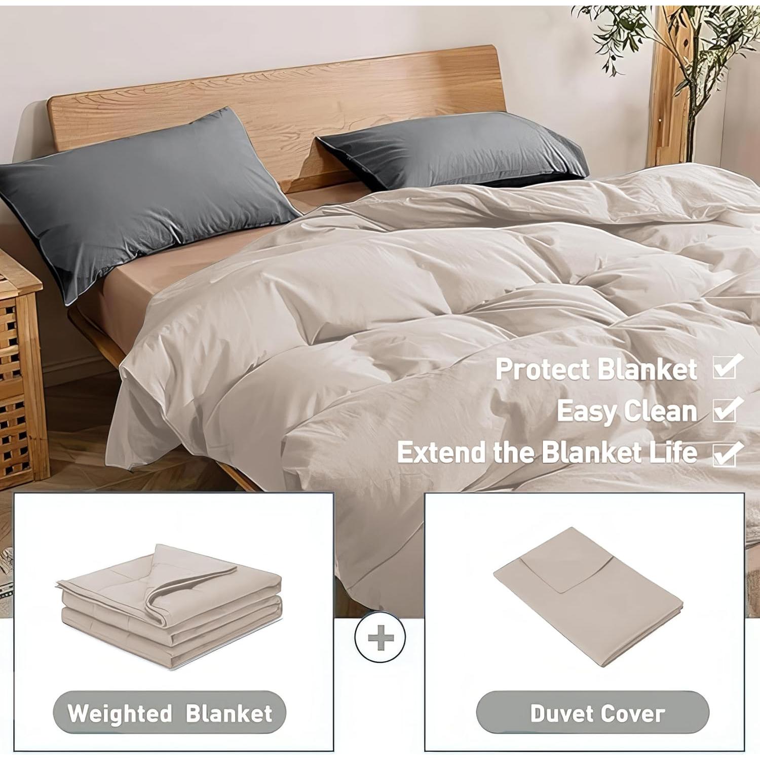 Cubierta de Edredón Desmontable Idea 121.9x182.9 cm Gris Almendra