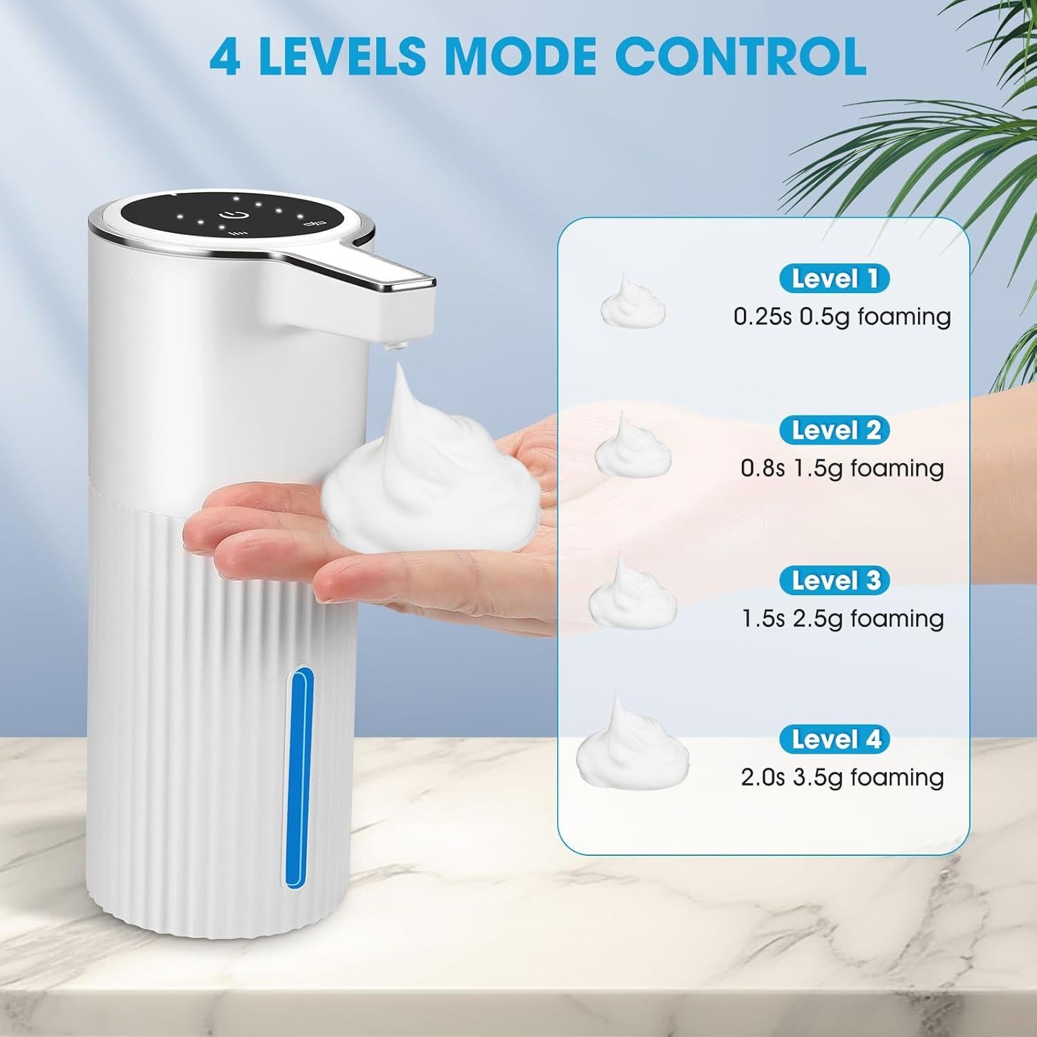 Paquete de 2 Dispensadores Automáticos de Jabón Espumoso VZZNN