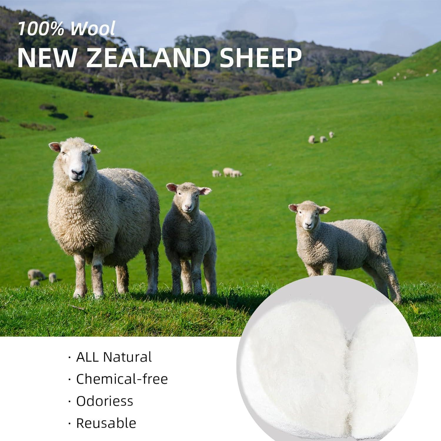 Bolas de Secadora de Lana JUDUMALL 6XL Grises - 100% Naturales