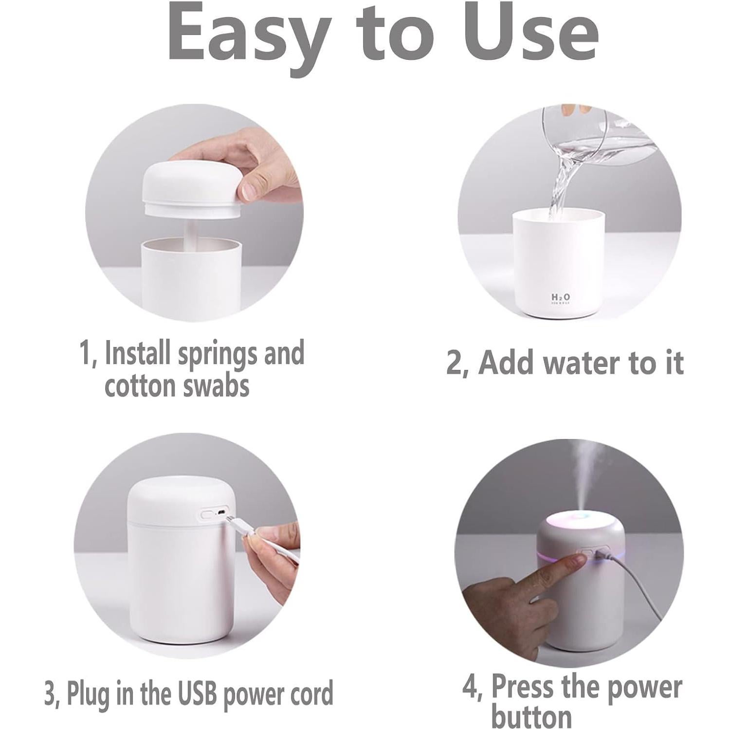 Humidificador Mini Jackcell Azul Marino 300ml USB Silencioso