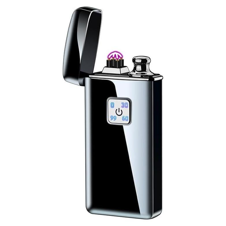 Encendedor Eléctrico 2 en 1 LINGGANG Negro Recargable USB