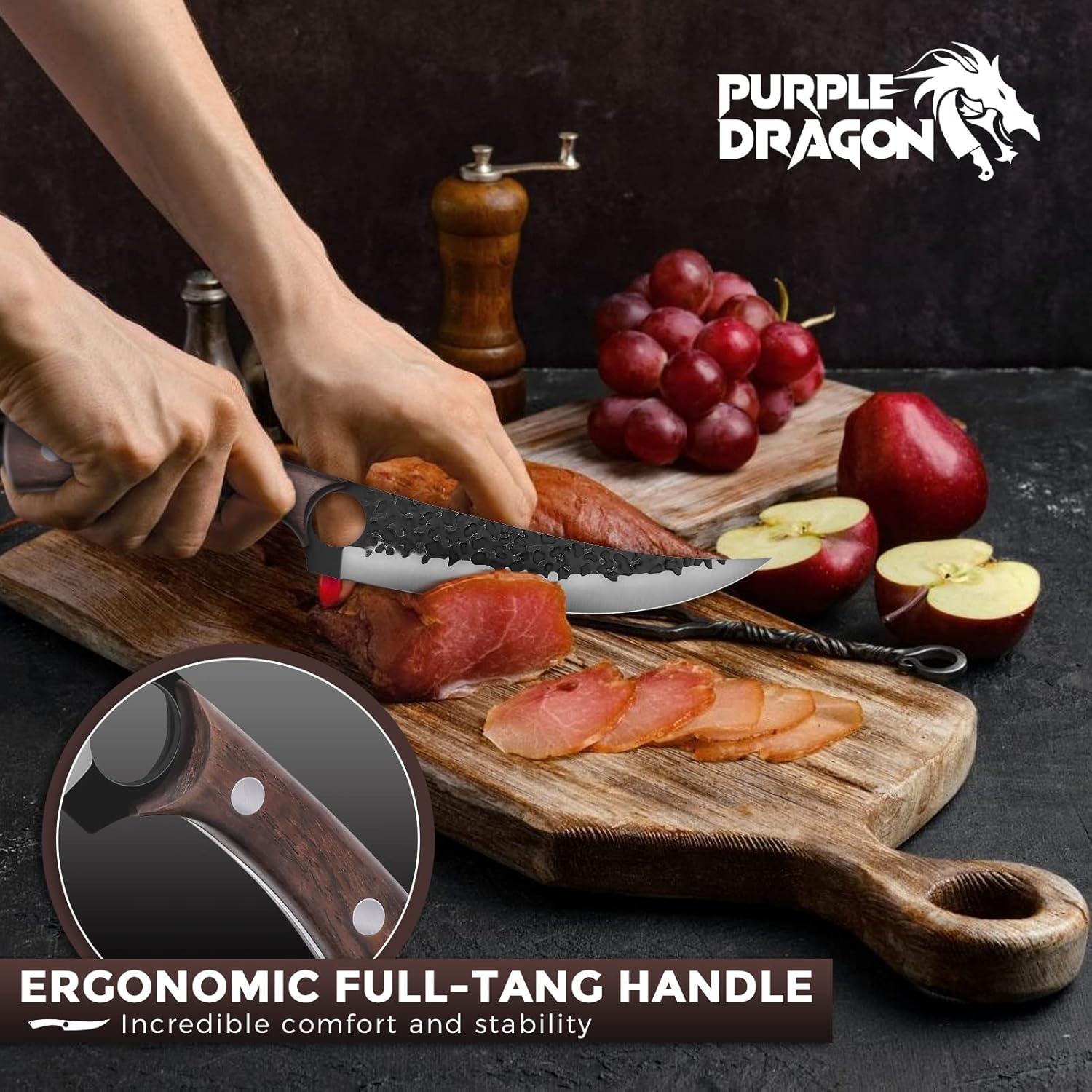 Cuchillo de Deshuesar 17.8 cm Purple Dragon Acero Alto Carbono