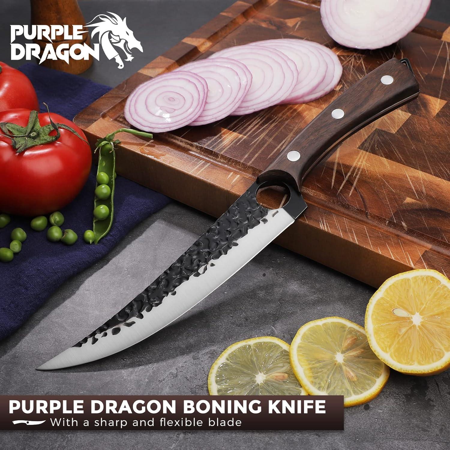 Cuchillo de Deshuesar 17.8 cm Purple Dragon Acero Alto Carbono