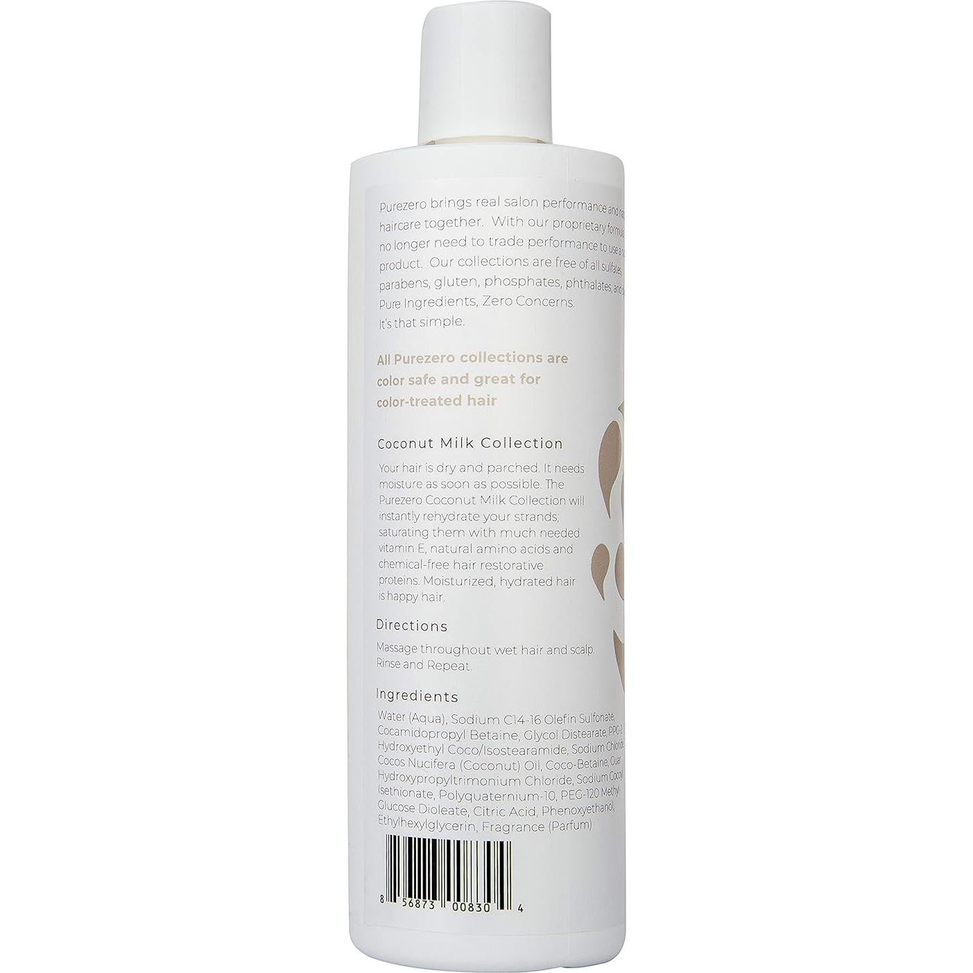 Juego de Champú y Acondicionador Purezero Leche de Coco 355ml