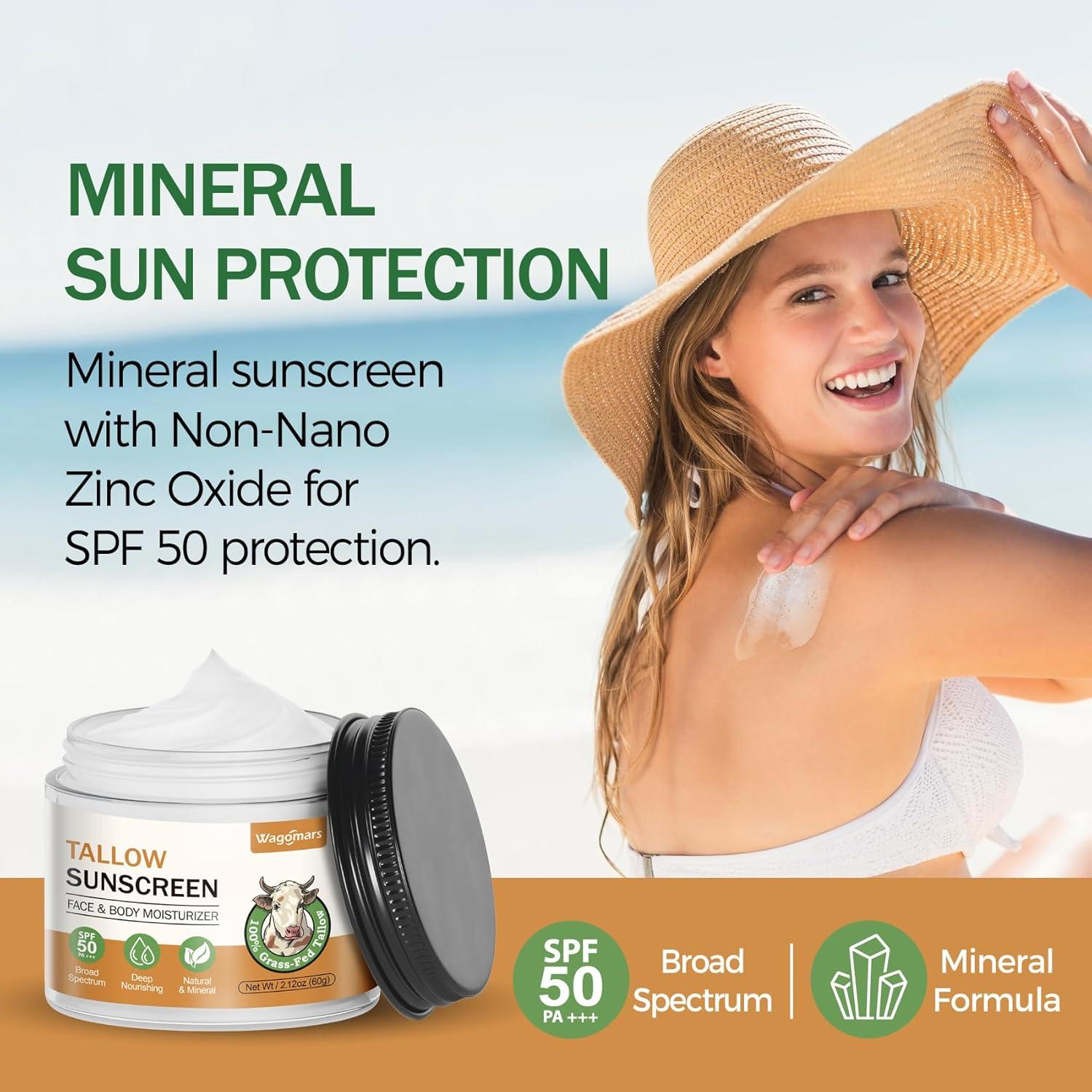 Protector Solar Mineral Orgánico SPF 50 Wagomars - Hidratante Natural