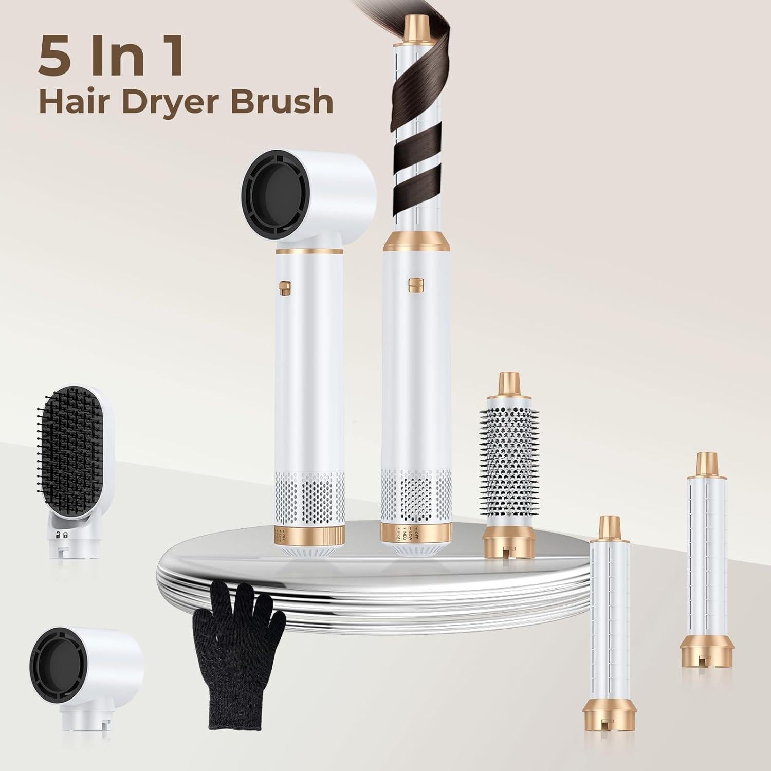 Cepillo Secador de Cabello 5 en 1 Trylater - Blanco