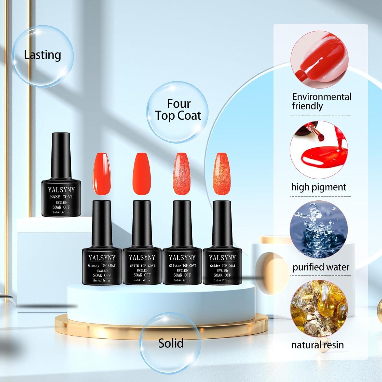 Kit de Esmalte de Uñas en Gel YALSYNY con Lámpara UV y Taladro