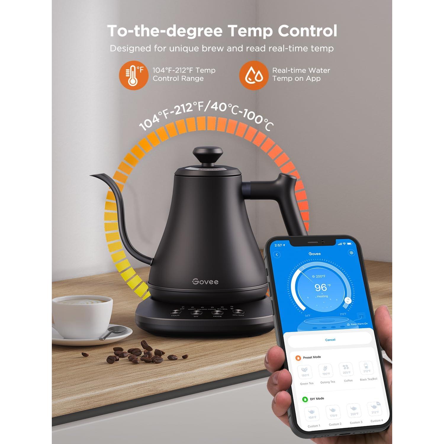 Hervidor Eléctrico Govee H7170 0.8L Control WiFi 1200W