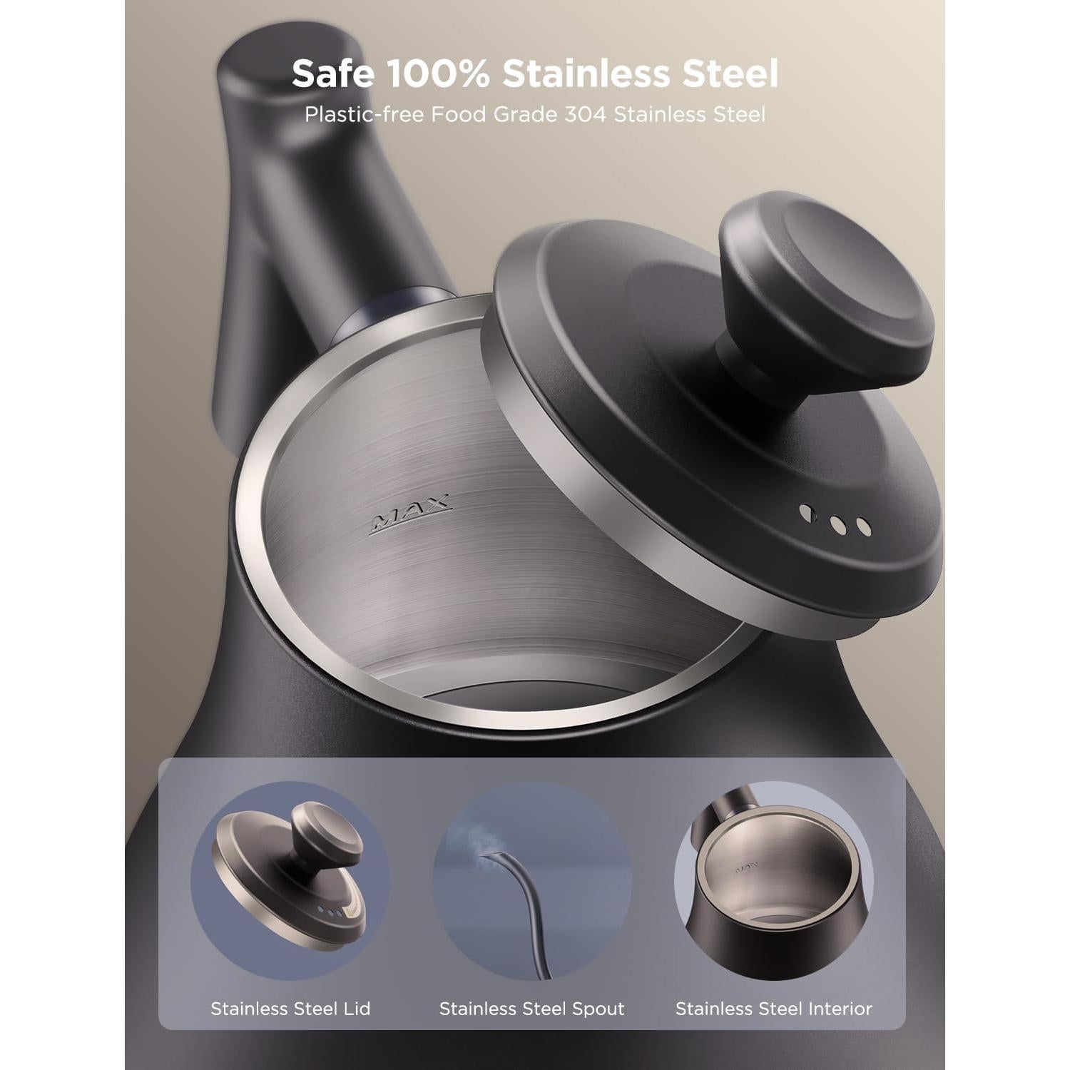 Hervidor Eléctrico Govee H7170 0.8L Control WiFi 1200W