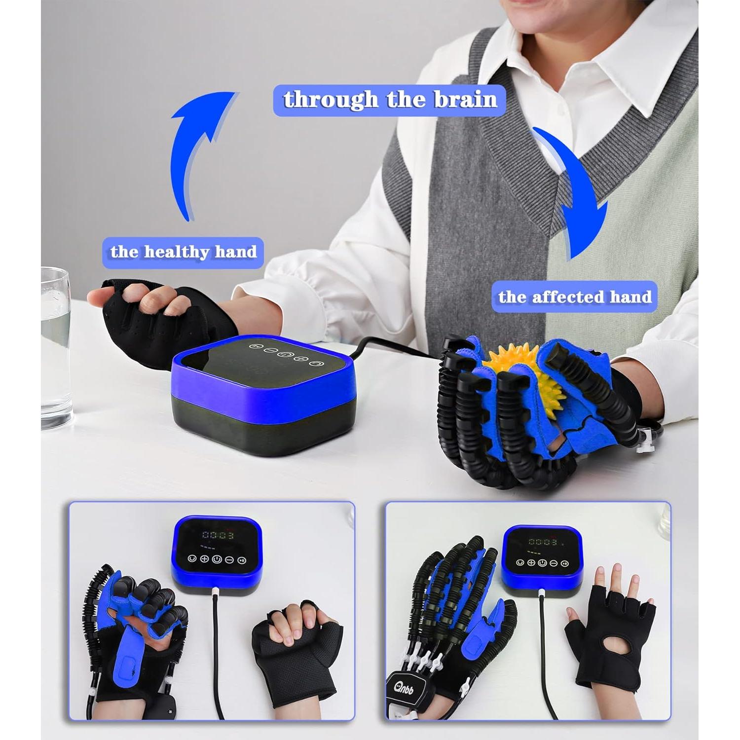 Guantes de Rehabilitación GXXZDN Mano Izquierda S Azul