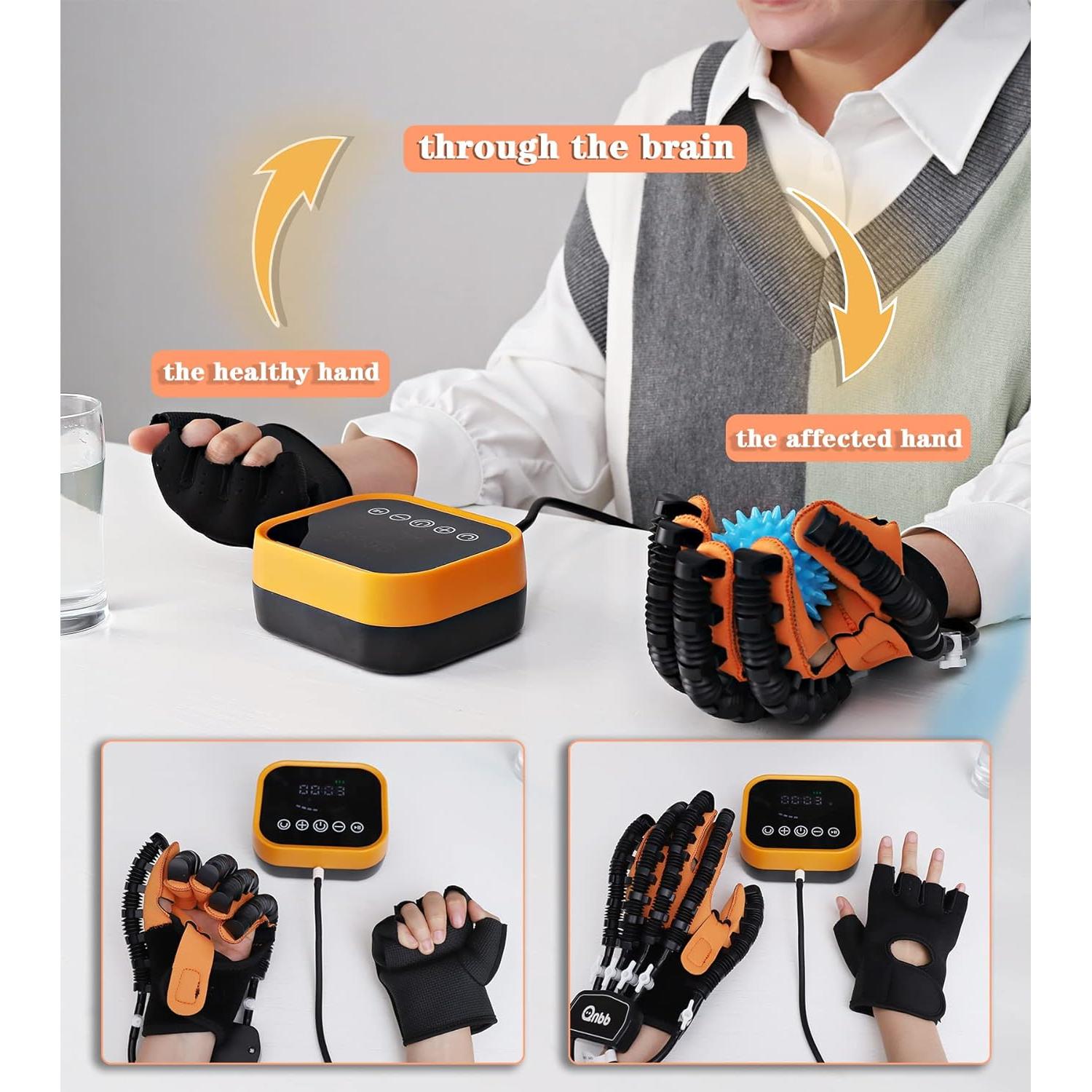 Guantes de Rehabilitación GXXZDN Mano Izquierda Azul