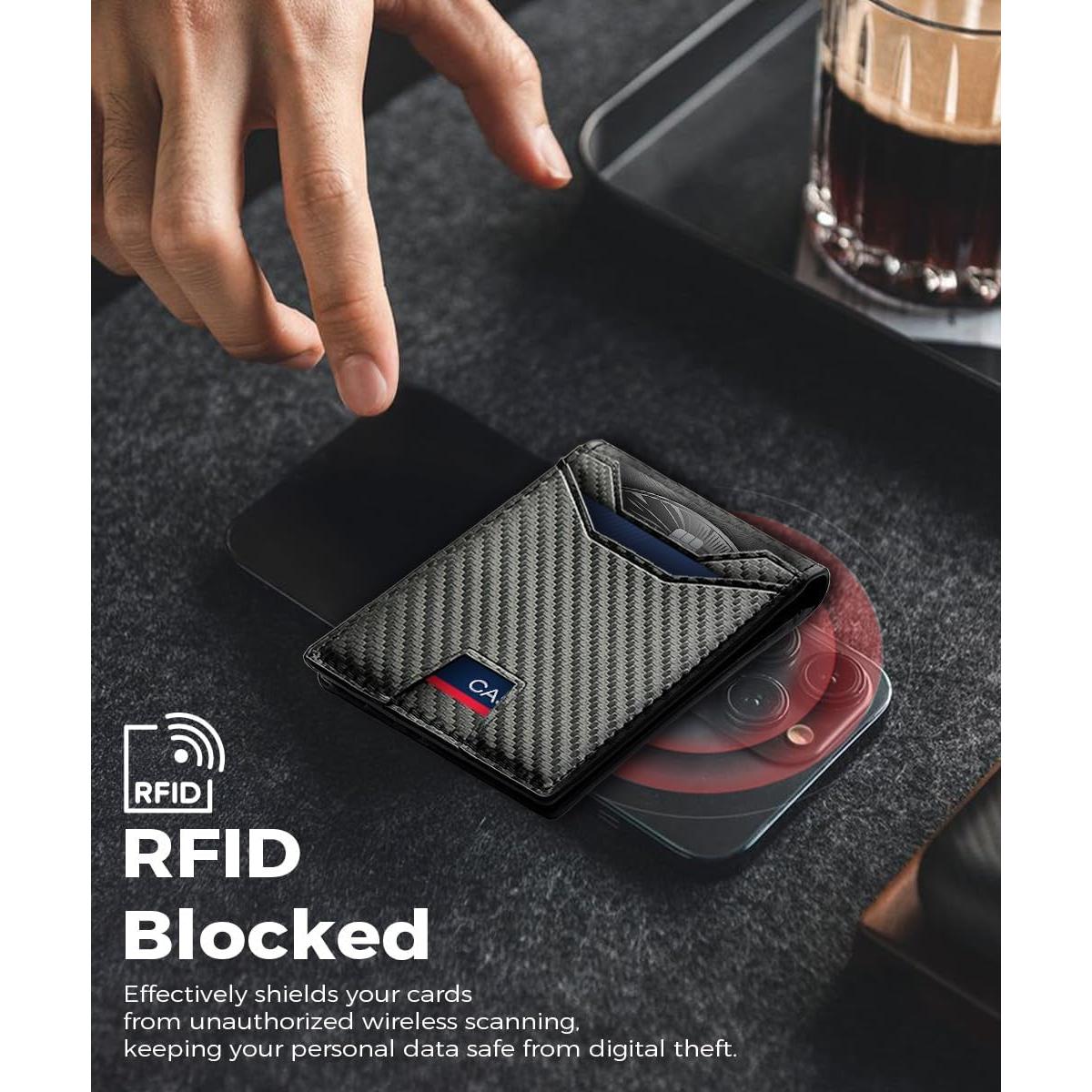 Cartera Slim RFID para Hombres Synthra Ultra Bifold Negra