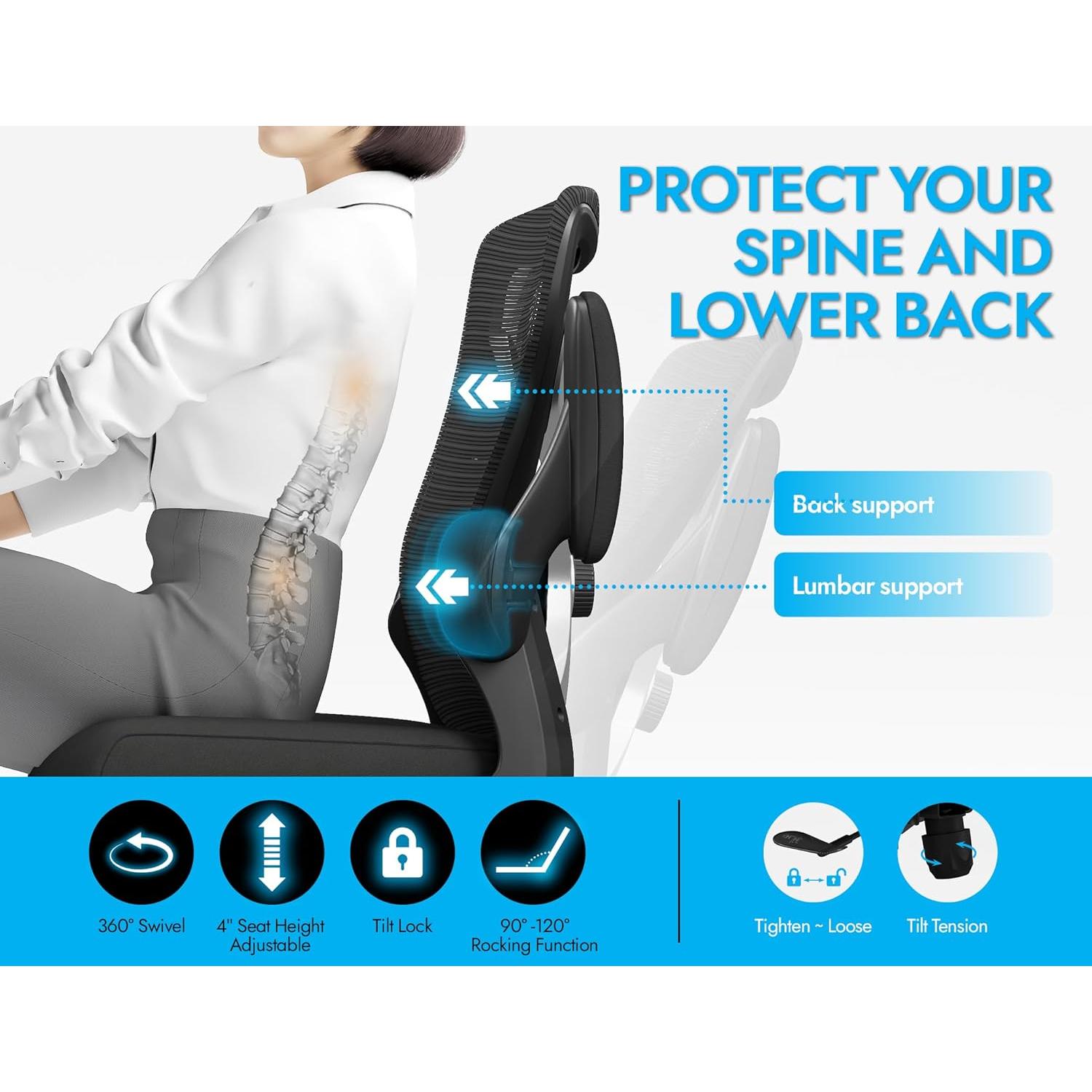 Silla de Oficina Ergonómica Ergalithic X100-2 con Soporte Lumbar