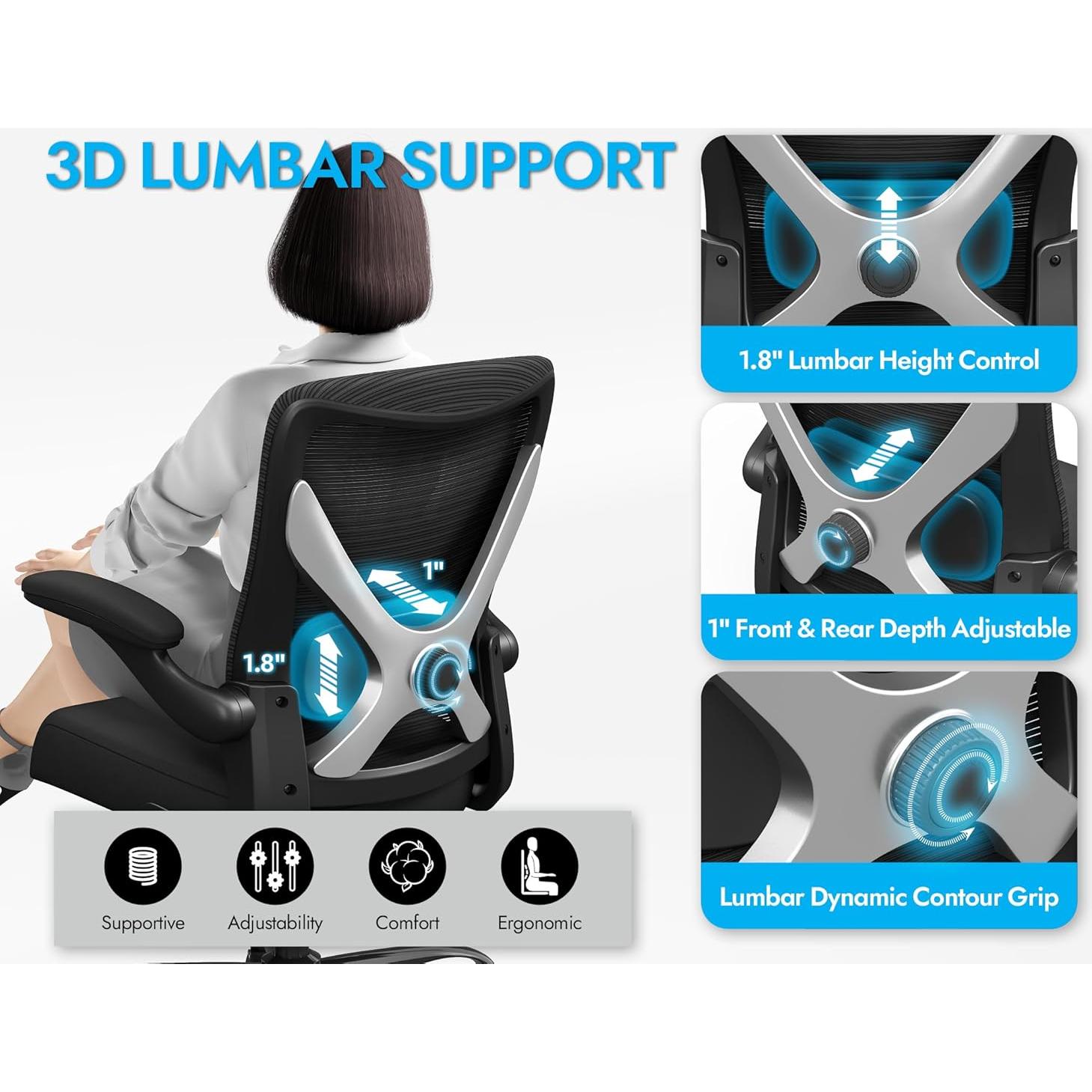 Silla de Oficina Ergonómica Ergalithic X100-2 con Soporte Lumbar