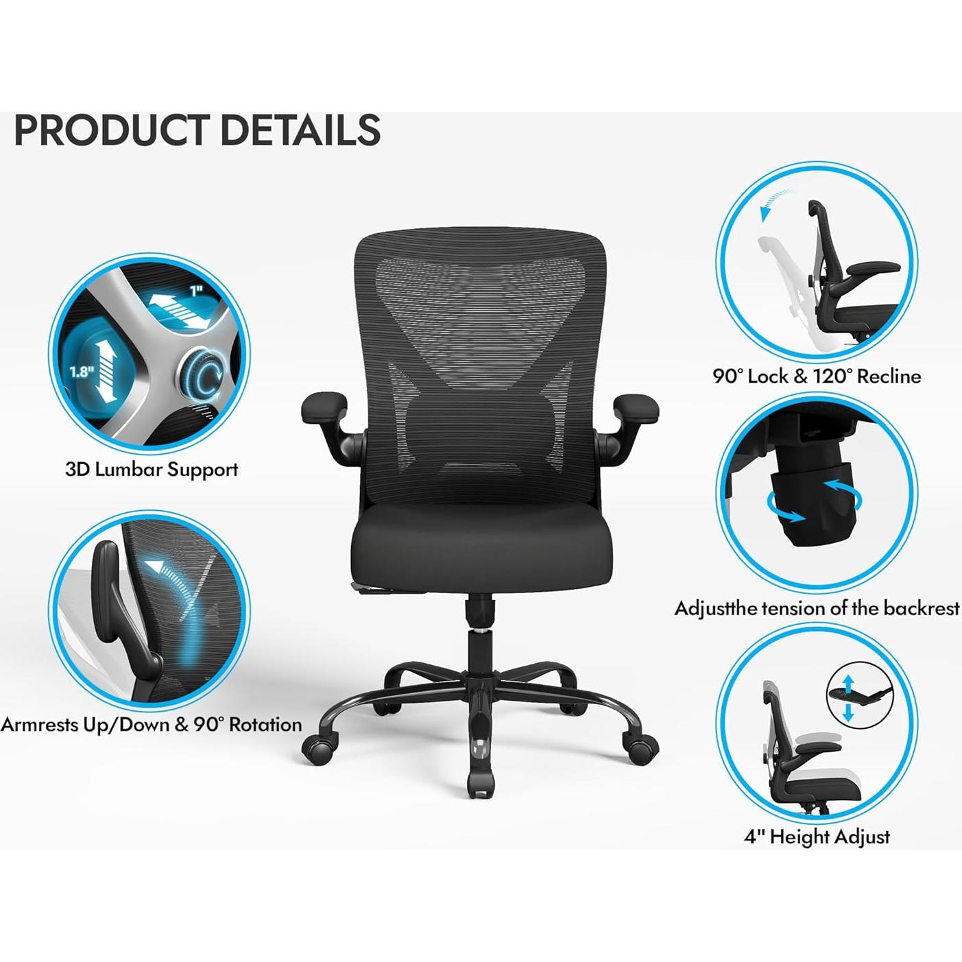 Silla de Oficina Ergonómica Ergalithic X100-2 con Soporte Lumbar