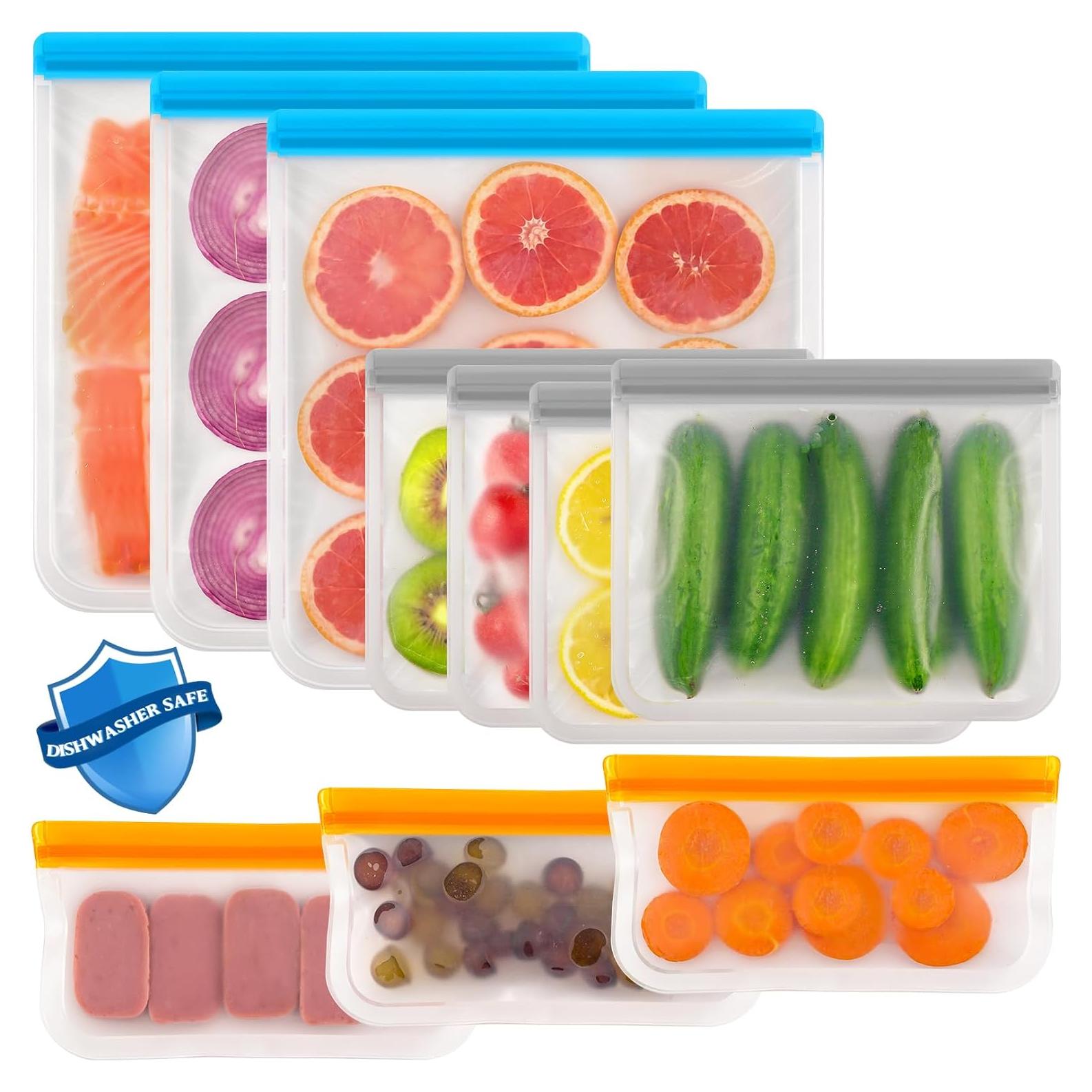 Bolsas Reutilizables ANZNKU 10 Paquete PEVA 11.36L Multicolor