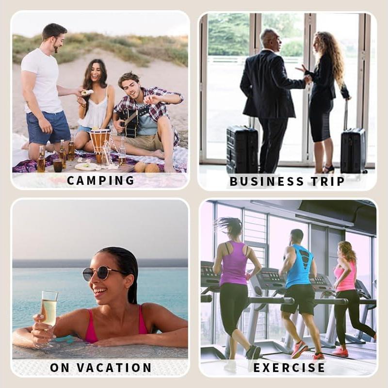 5 Pack Botellas de Viaje Reutilizables Sprigold 100ml Azul