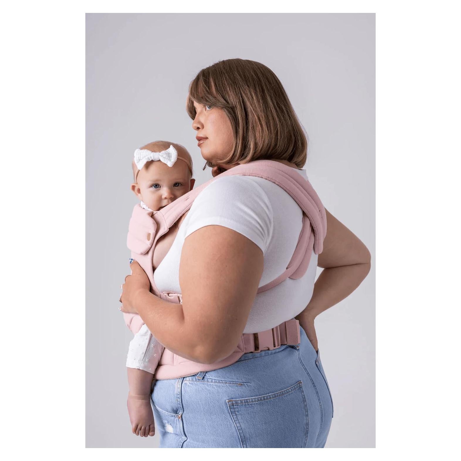 Portabebés Mabē Monarch Algodón Ergonomico 3.2-15.9 kg Amanecer Sonrosado