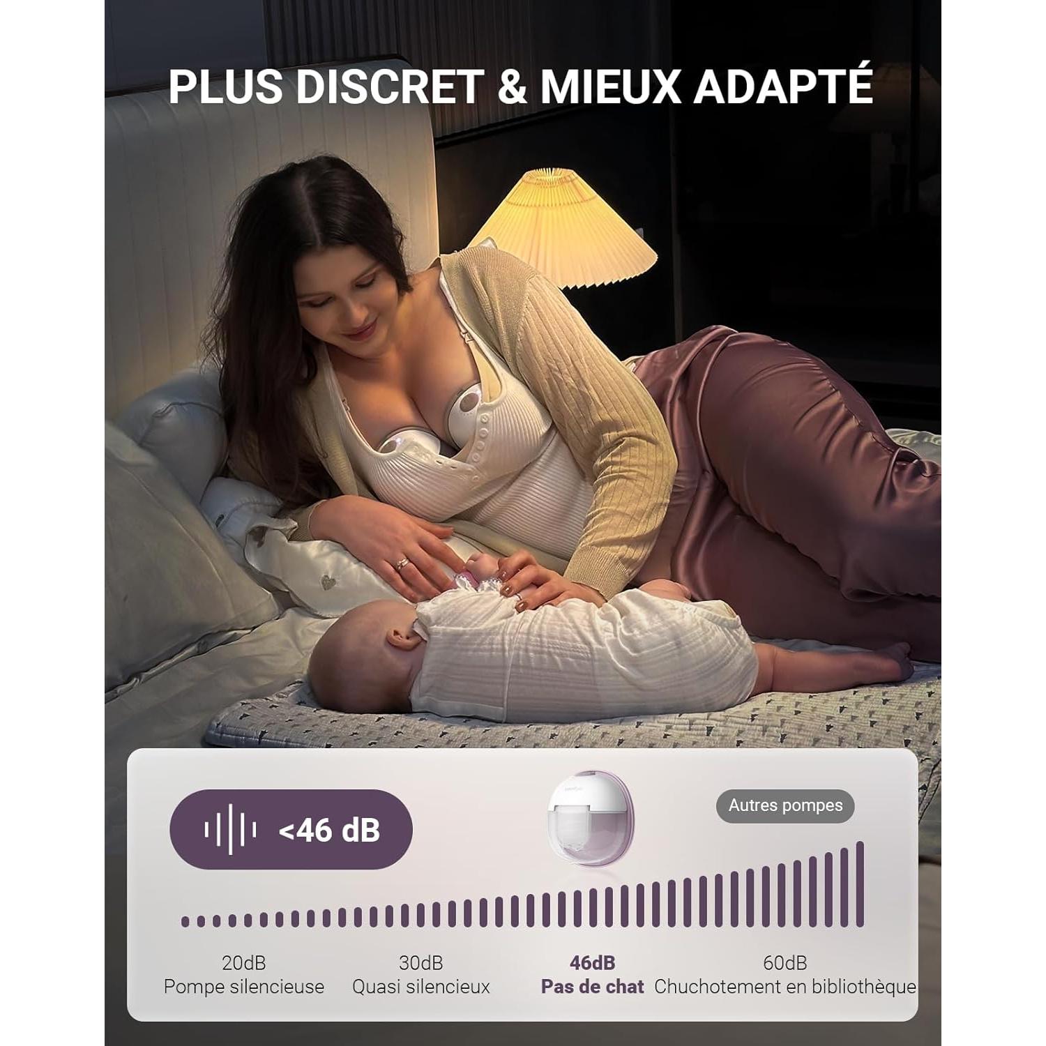 Extractor de Leche Térmico Portátil Comfyer W2, Succión Hospitalaria