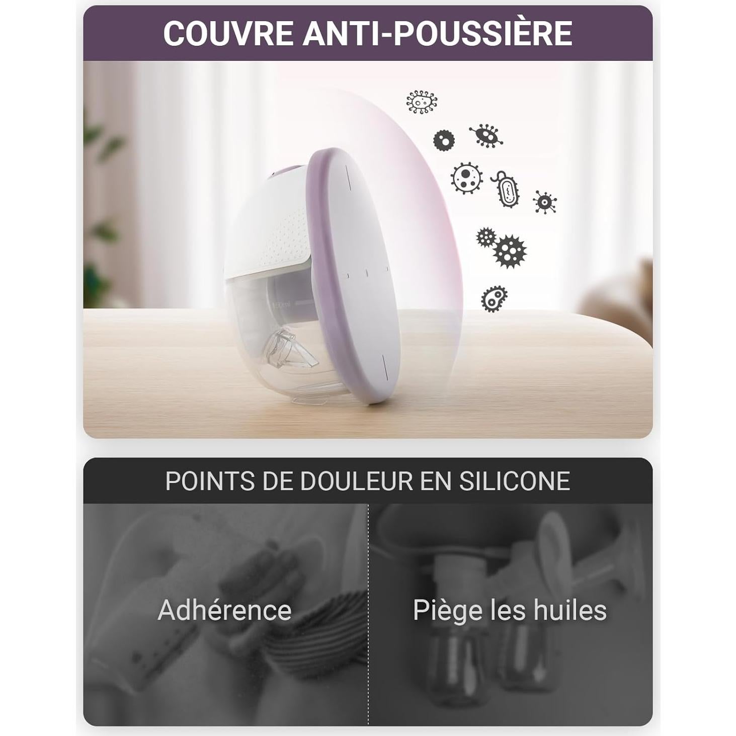 Extractor de Leche Térmico Portátil Comfyer W2, Succión Hospitalaria