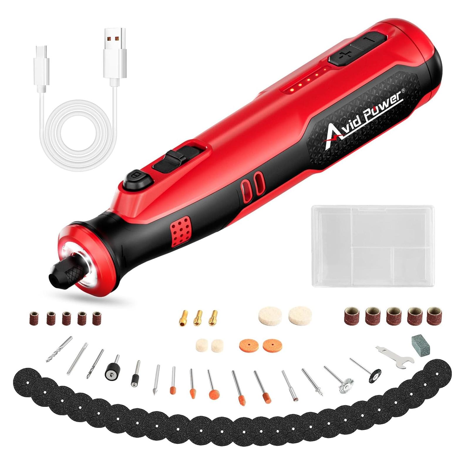 Herramienta Rotativa Inalámbrica AVID POWER 8V con 60 Accesorios