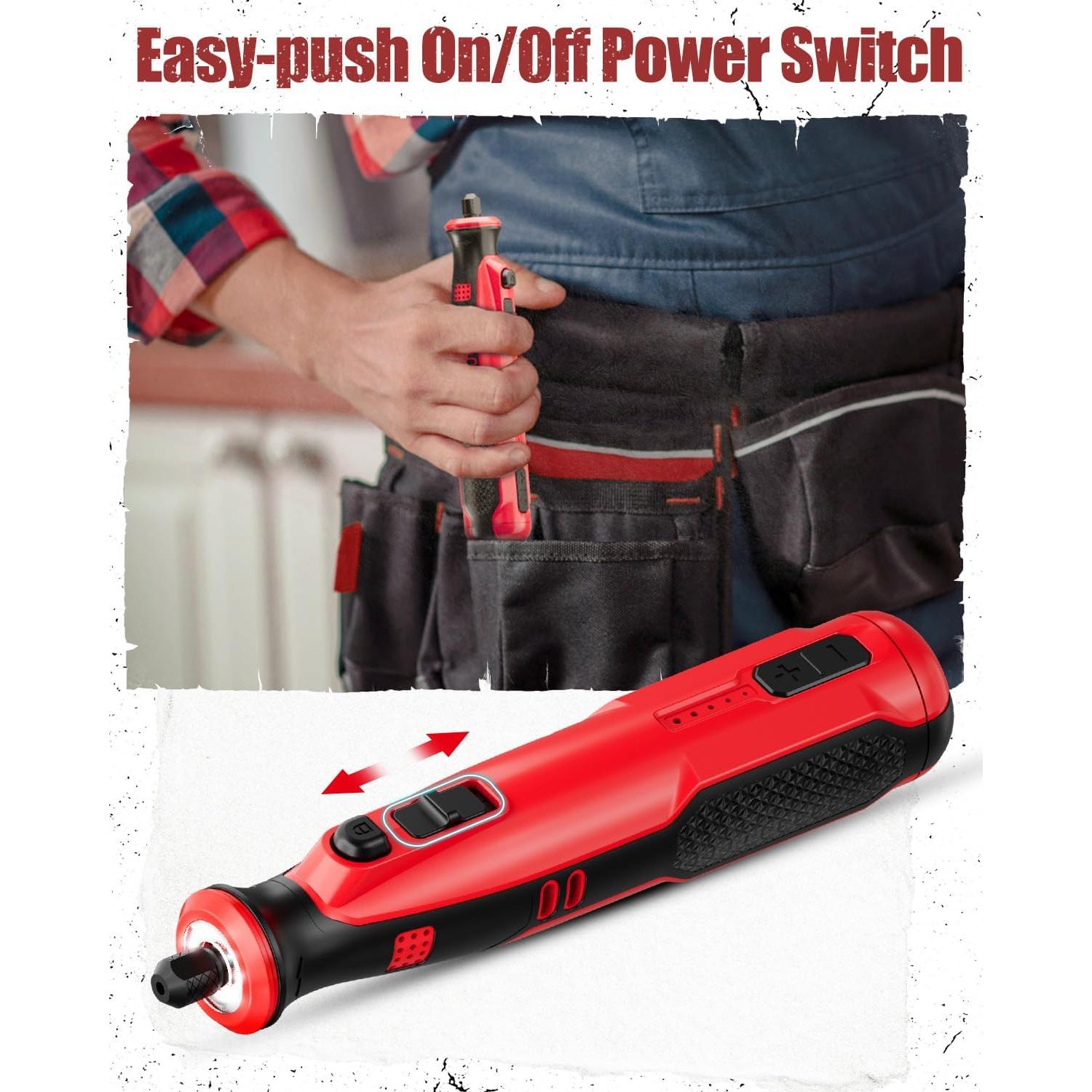 Herramienta Rotativa Inalámbrica AVID POWER 8V con 60 Accesorios