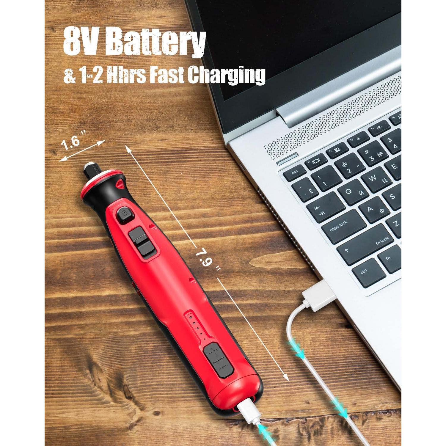 Herramienta Rotativa Inalámbrica AVID POWER 8V con 60 Accesorios