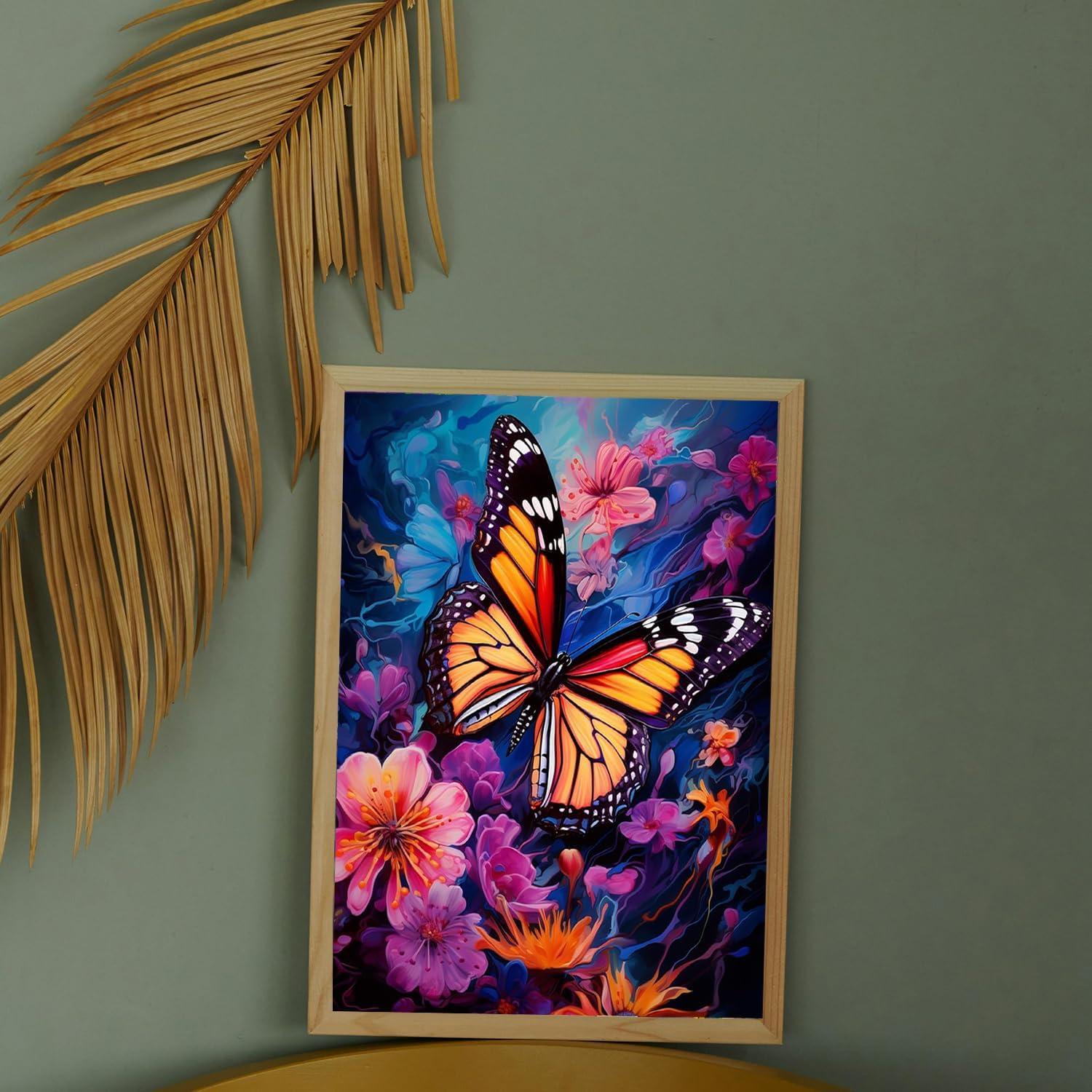 Kit de Pintura por Números MBNTJHT Mariposa 40x50 cm