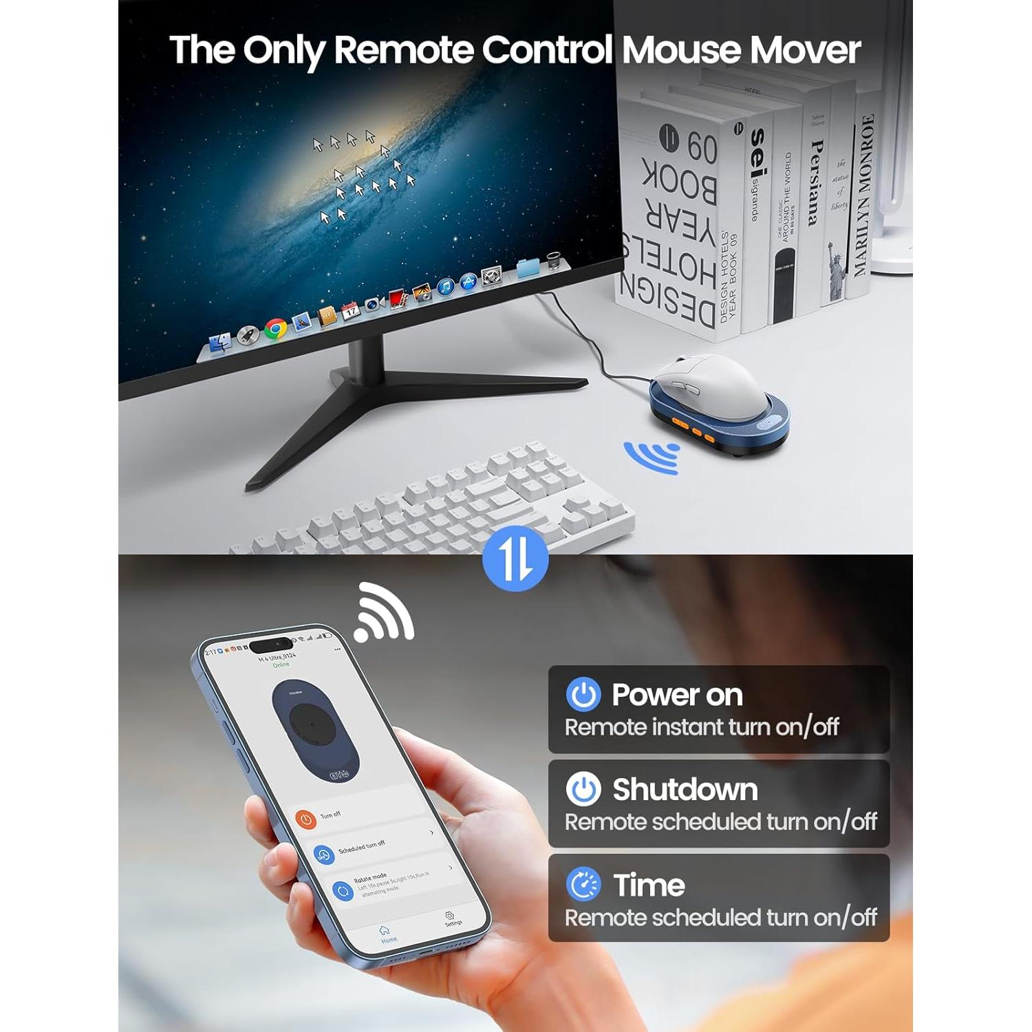 Vaydeer M4 Jiggler de Ratón Indetectable con Control Remoto