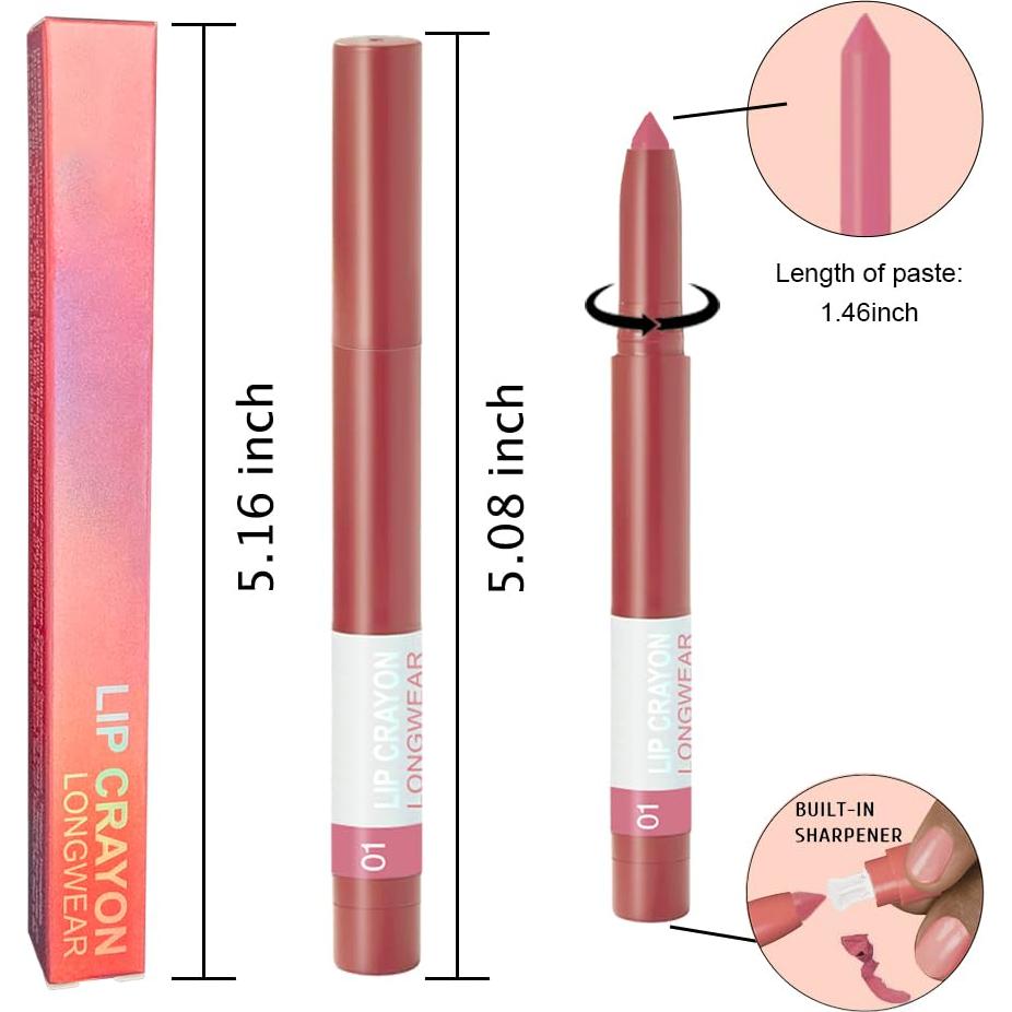Lápiz Labial Mate BINGBRUSH 1#Beige Rosa Hidratante 1 Unidad