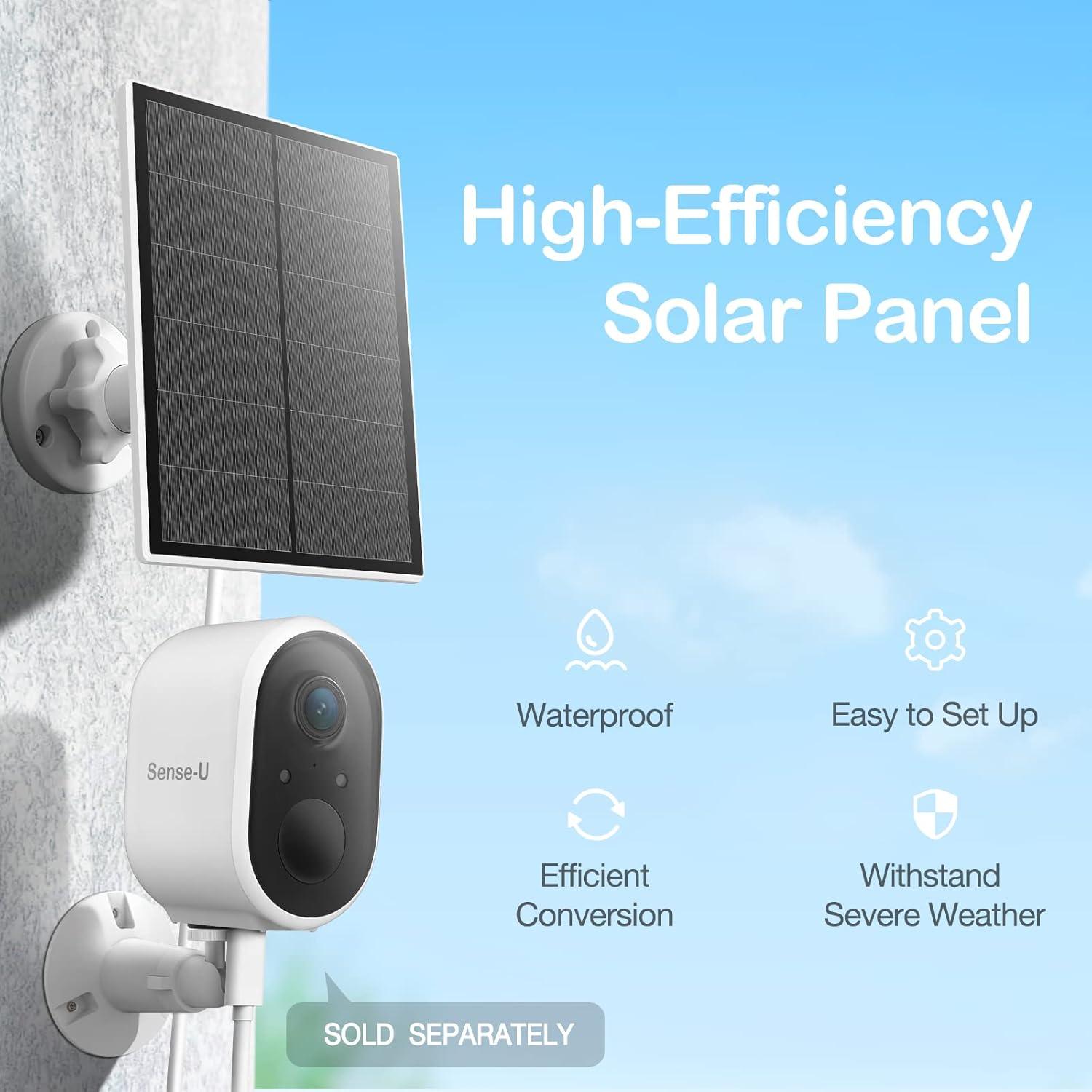 Panel Solar Sense-U 3.3W USB-B para Cámaras de Seguridad