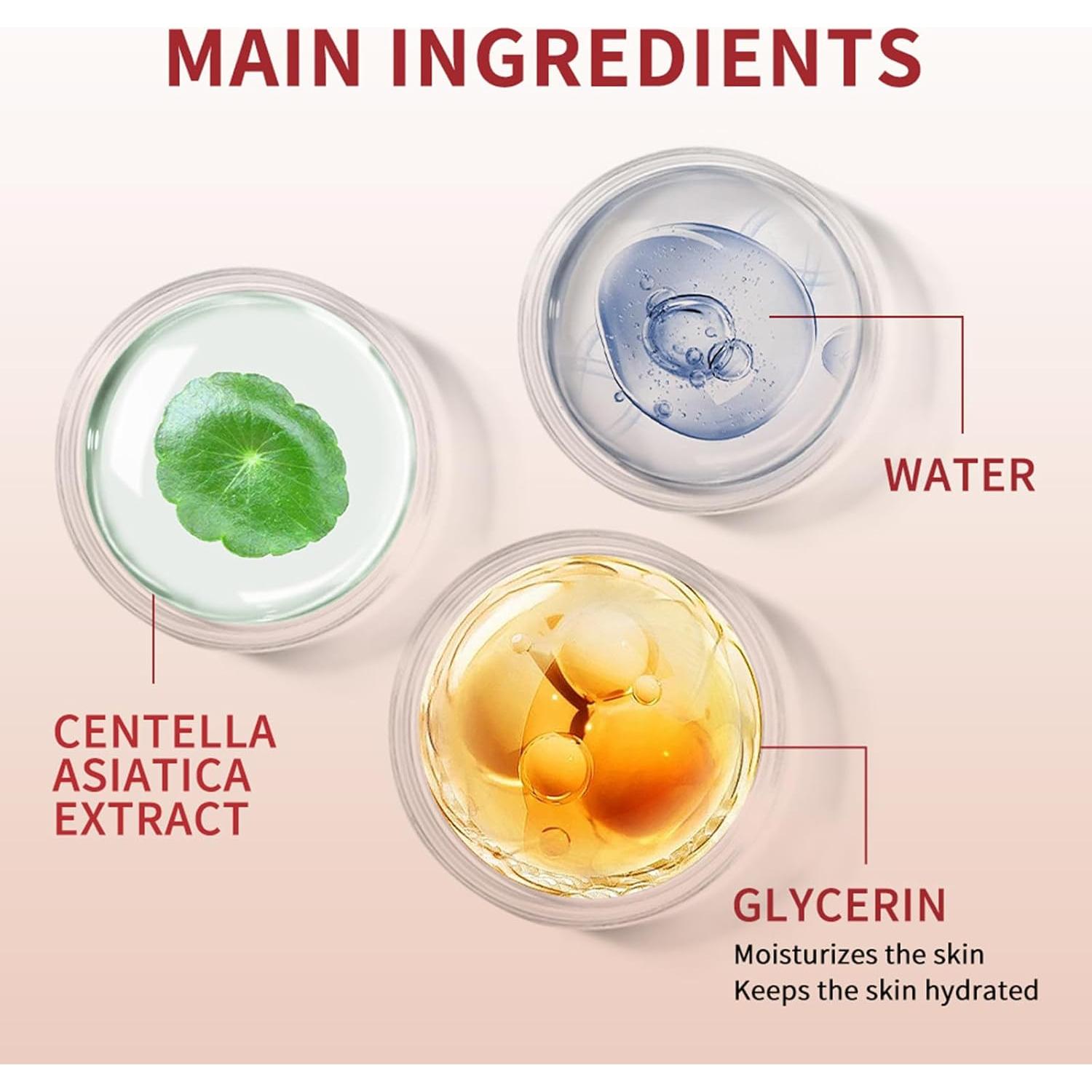 Crema CC Corrector Rojo Pdtwq con Centella, SPF Hidratante