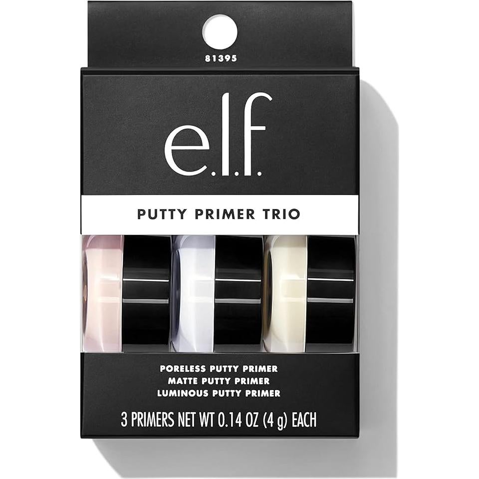 Trío de Primer Putty e.l.f. Cosmetics - 3x 4g Sin Poros, Mate, Luminoso