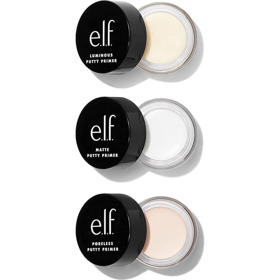 Trío de Primer Putty e.l.f. Cosmetics - 3x 4g Sin Poros, Mate, Luminoso
