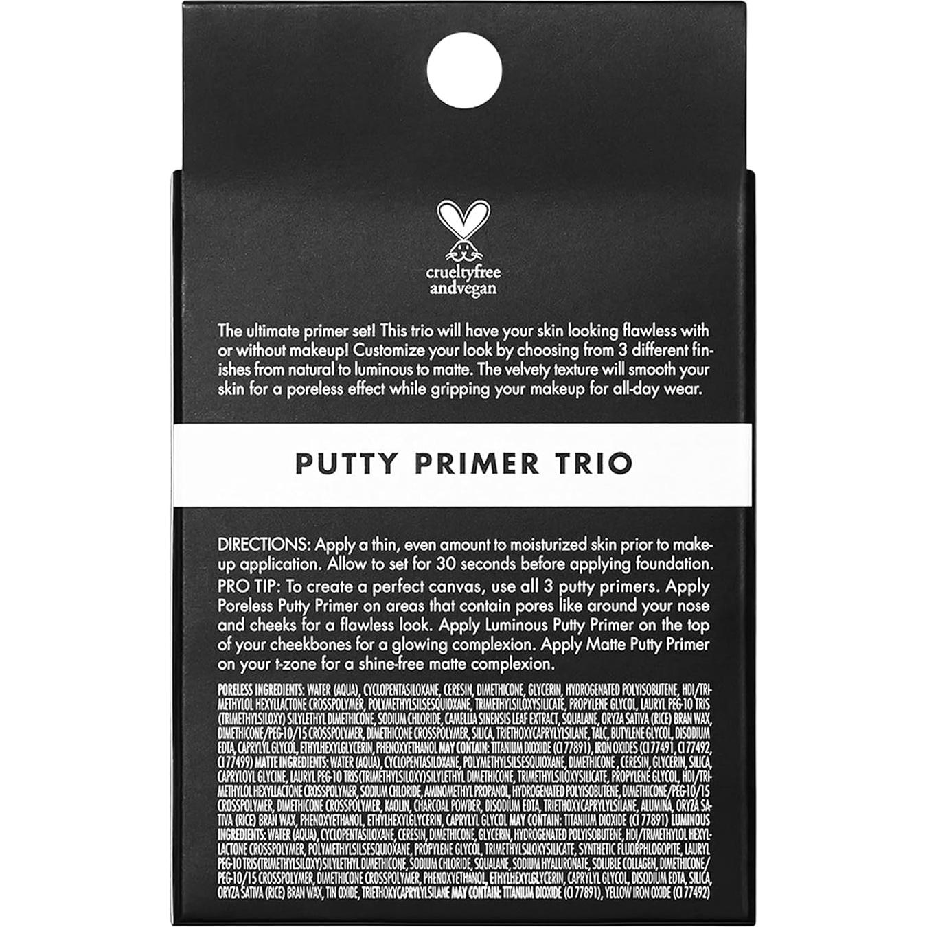 Trío de Primer Putty e.l.f. Cosmetics - 3x 4g Sin Poros, Mate, Luminoso