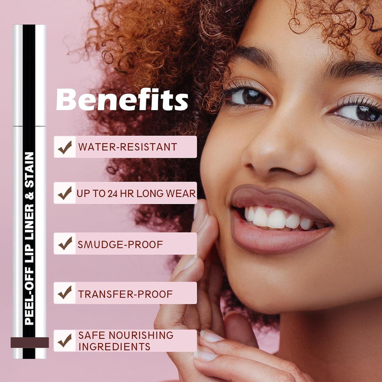 Tinte de Labios Peel Off QCMME 3.5 ml Marrón Larga Duración