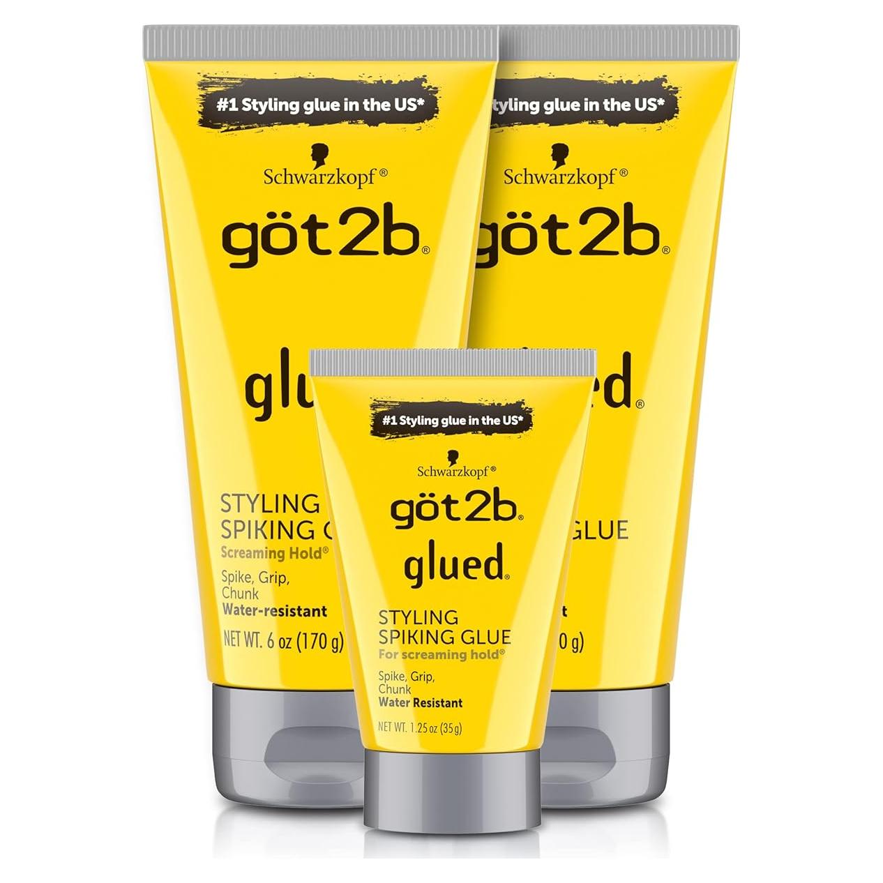 Gel para Cabello Got2B Glued 2 Tubos 170g + 35g Viaje