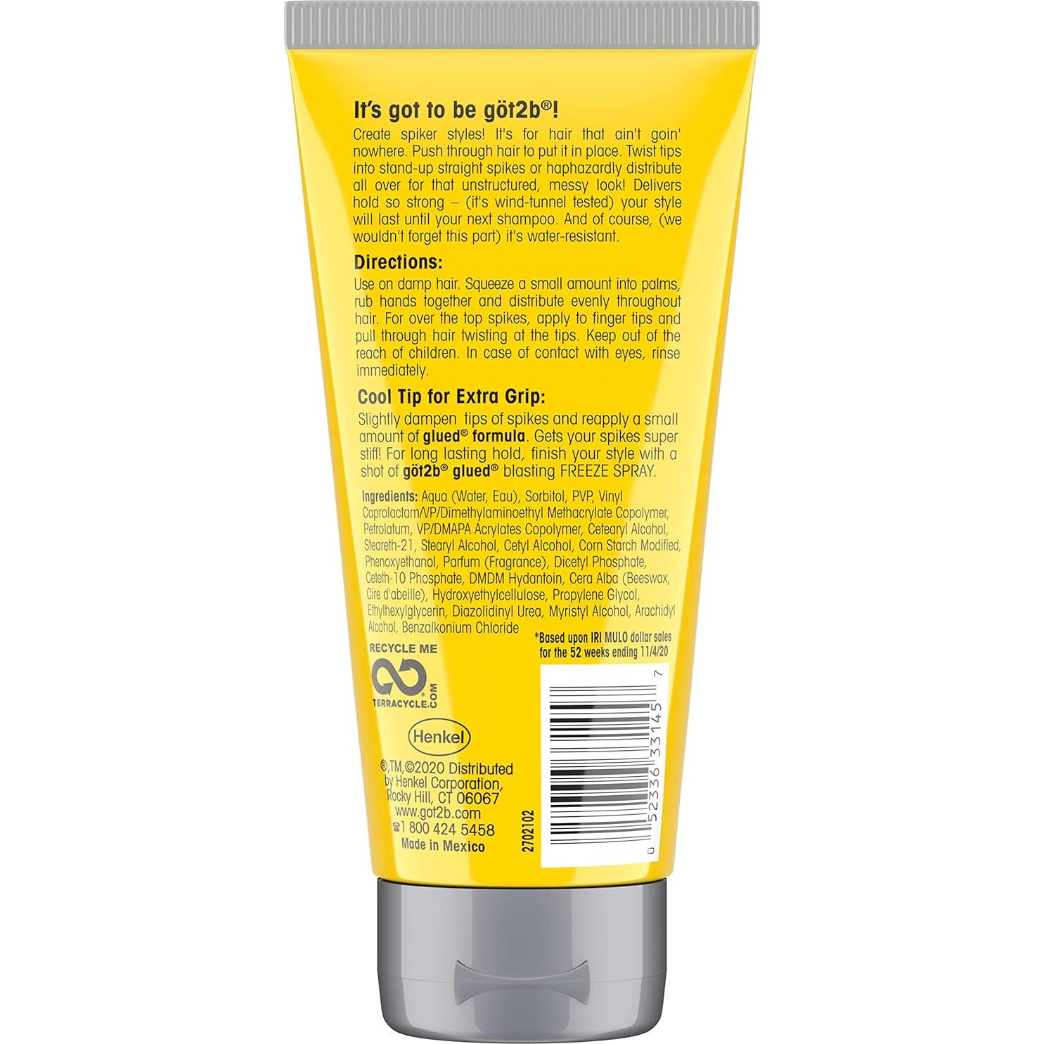 Gel para Cabello Got2B Glued 2 Tubos 170g + 35g Viaje