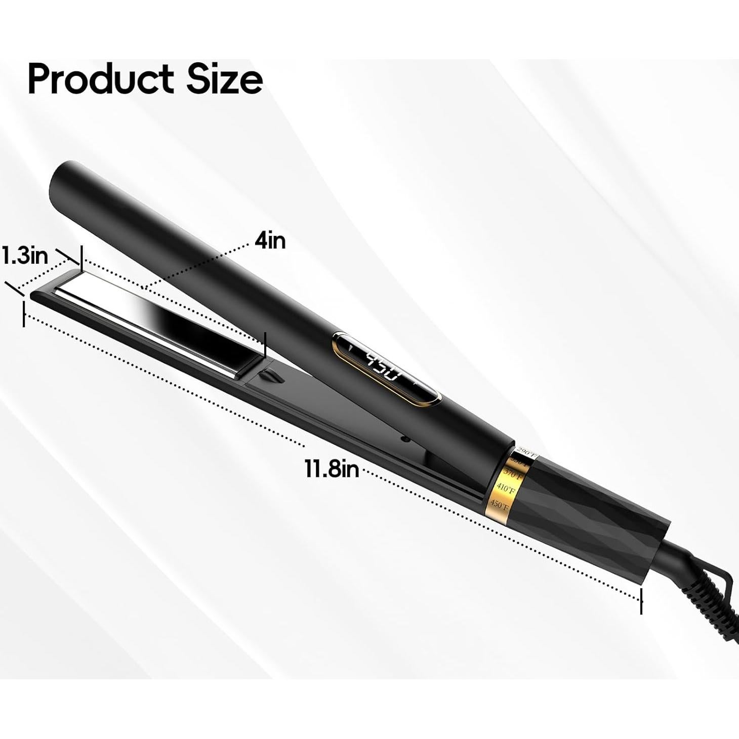 Plancha de Cabello Nicebay 2 en 1 Titanio 30cm 5 Temperaturas