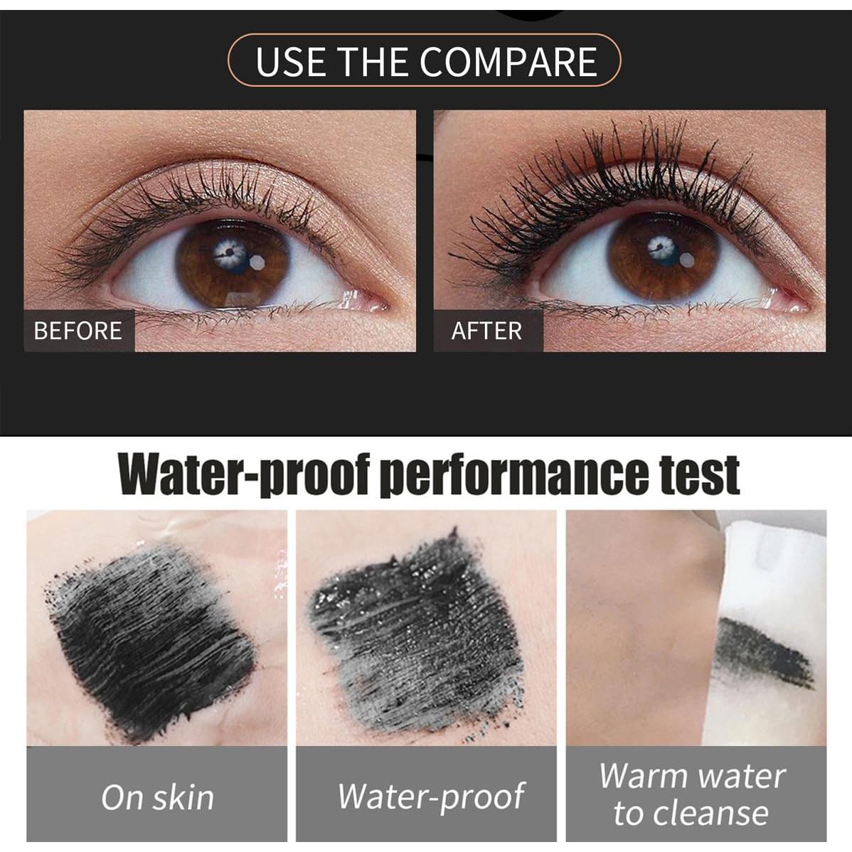 Máscara de Pestañas 4D FYEBOO a Prueba de Agua 3 Piezas