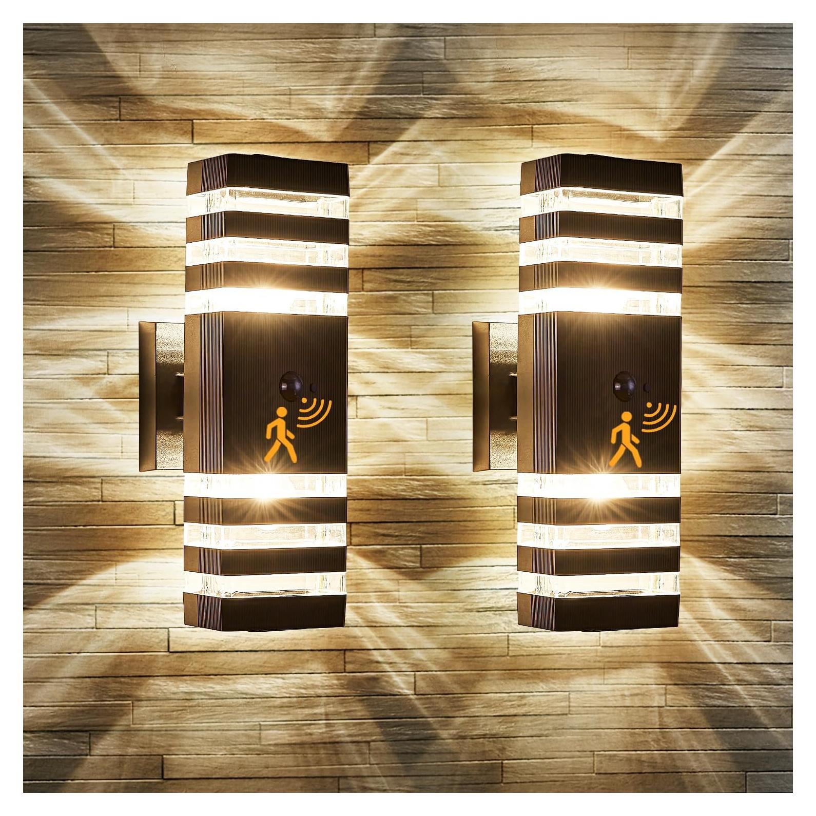 Juego de 2 Lámparas de Pared Delicavy con Sensor de Movimiento