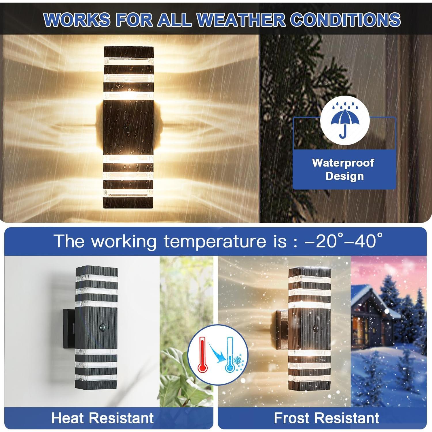 Juego de 2 Lámparas de Pared Delicavy con Sensor de Movimiento