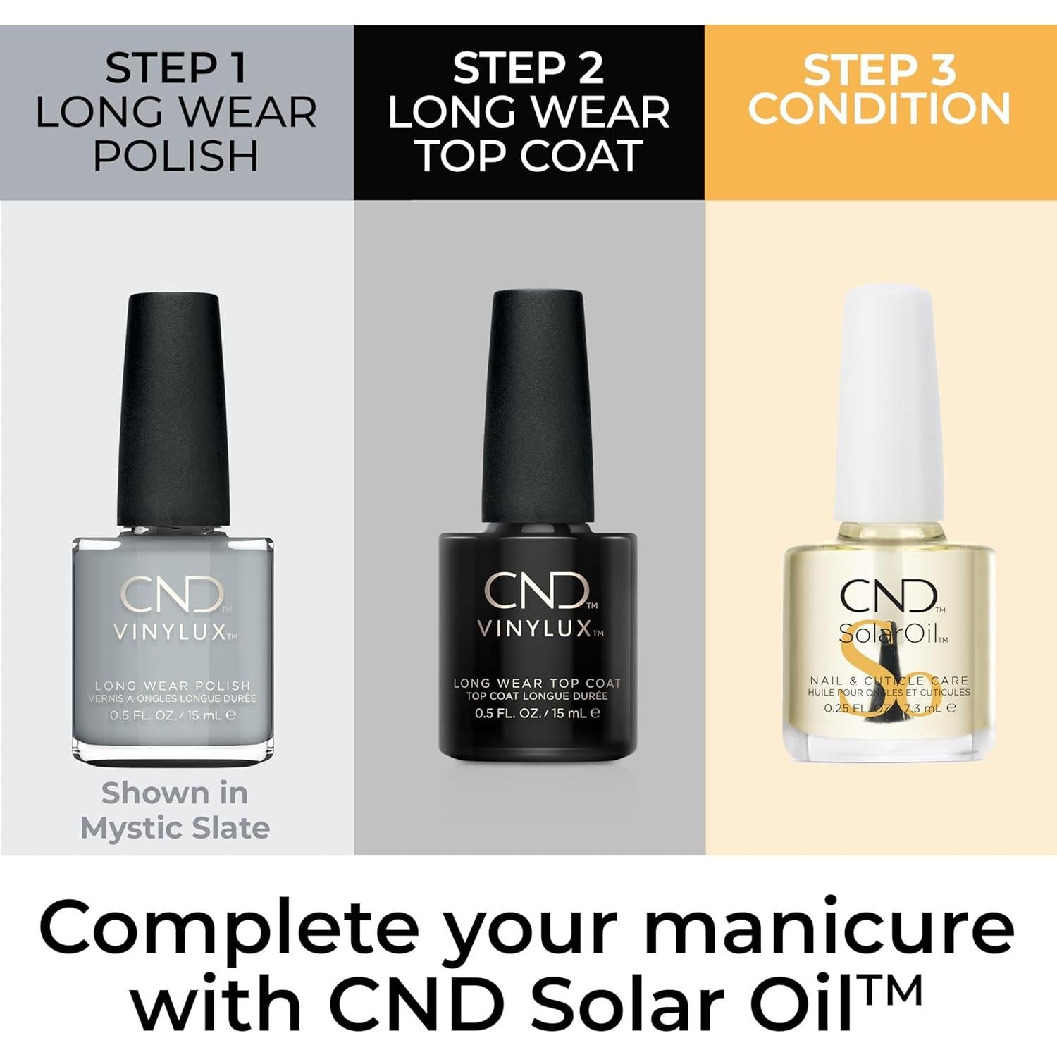 Esmalte de Uñas CND Vinylux 14.79 ml Gris Brillo Larga Duración