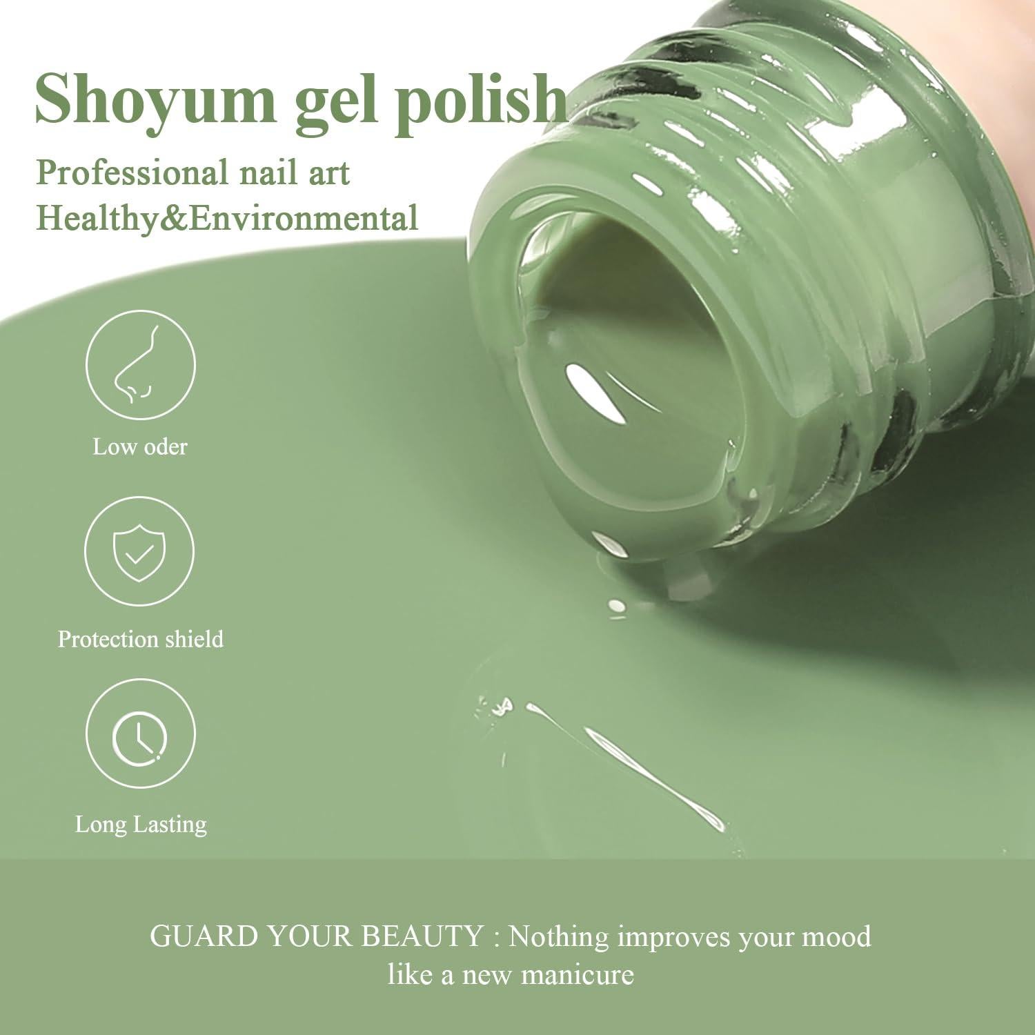 Esmalte de Uñas en Gel SHOYUM Eucalipto Verde 15ml