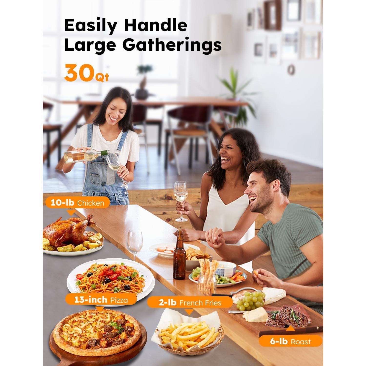 Horno Tostador Inteligente Nuwave Bravo Pro XL 30QT Acero Inoxidable