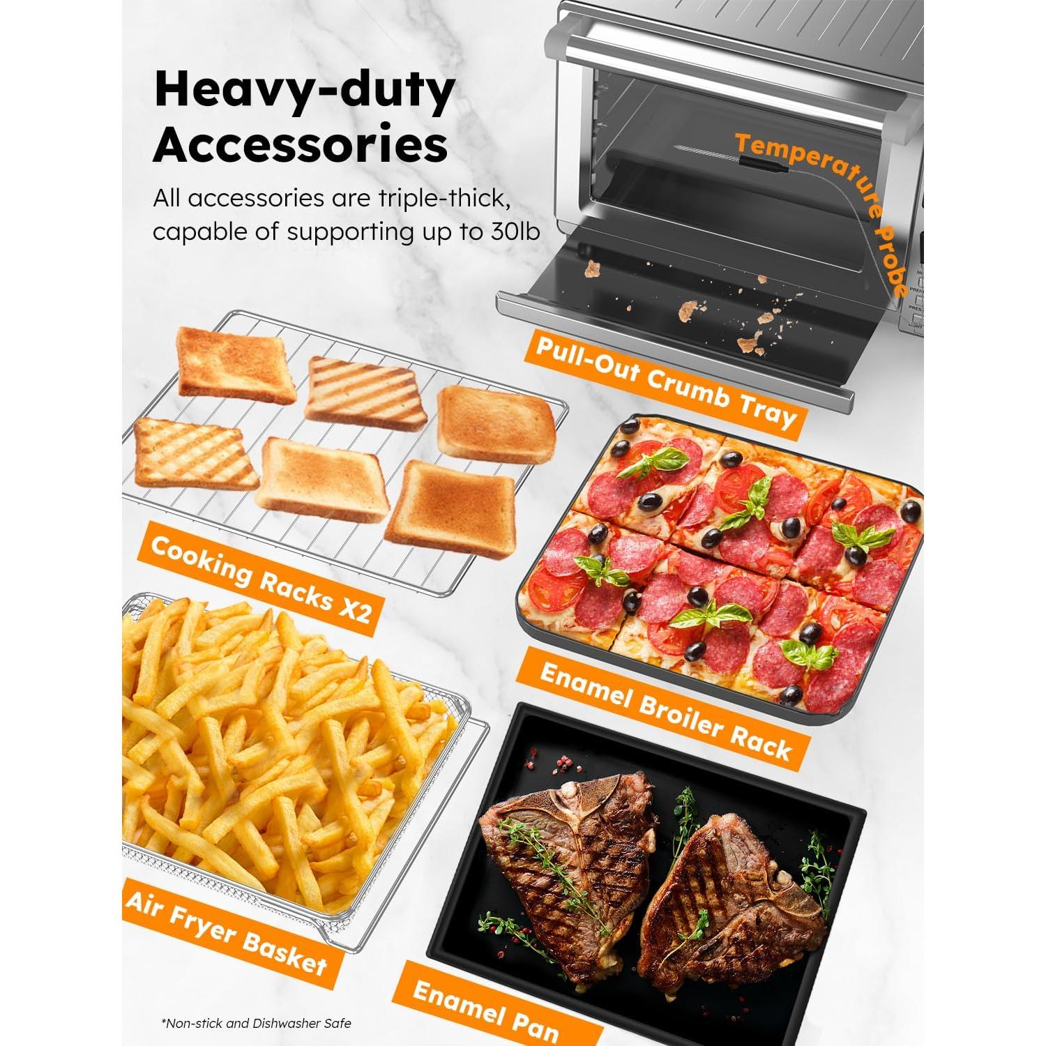 Horno Tostador Inteligente Nuwave Bravo Pro XL 30QT Acero Inoxidable