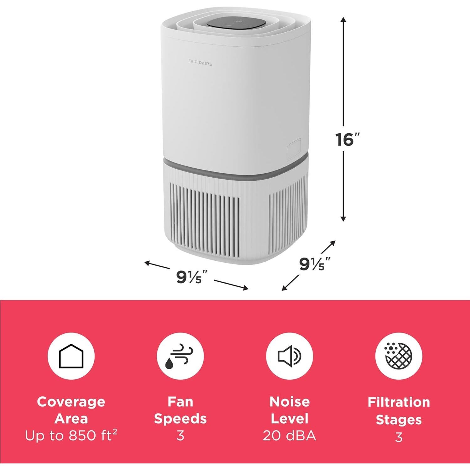 Purificador de Aire HEPA Frigidaire FHAP1020A1 para 79 m²