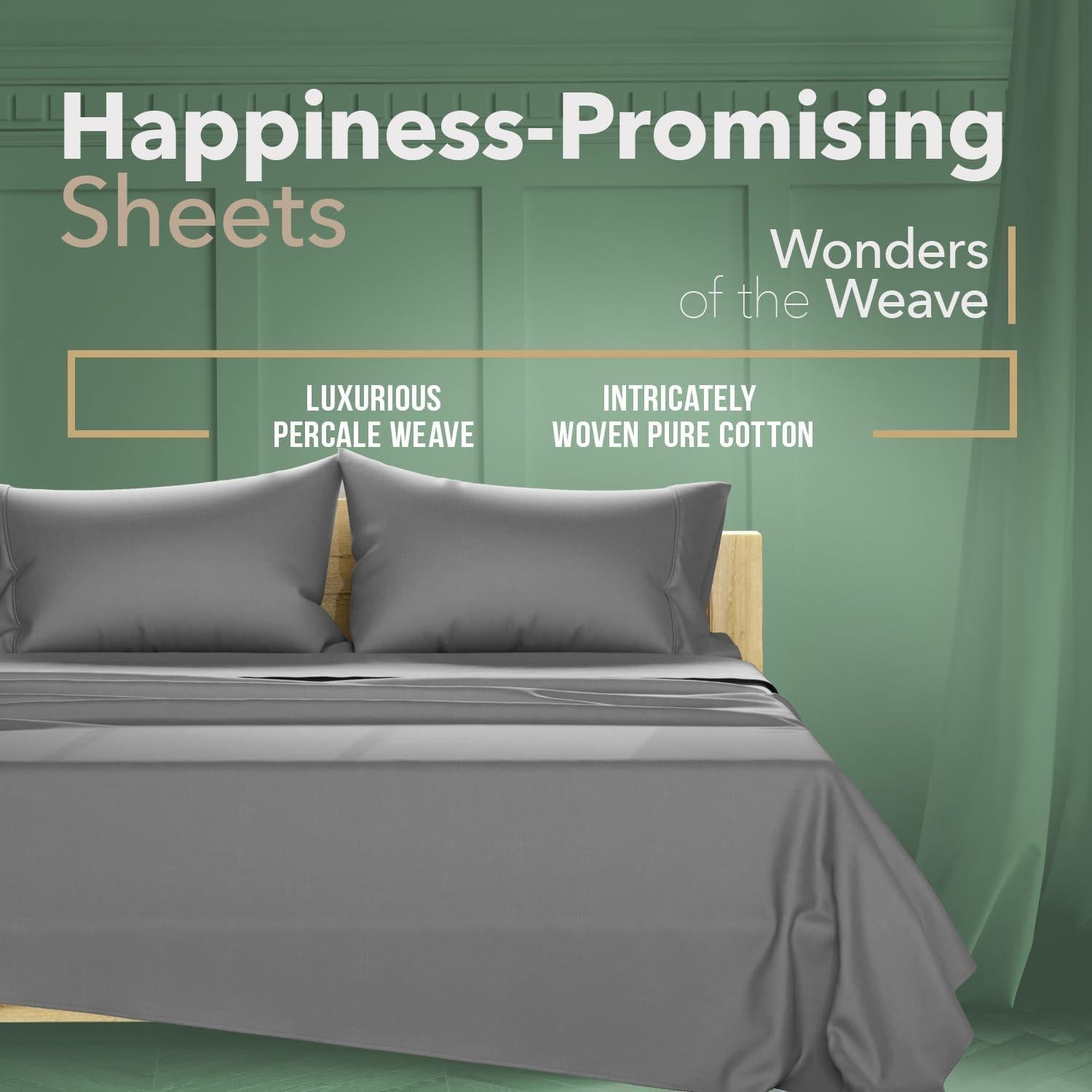 Juego de Sábanas Individuales Orgánicas TEXAS LINEN CO. 6 Piezas