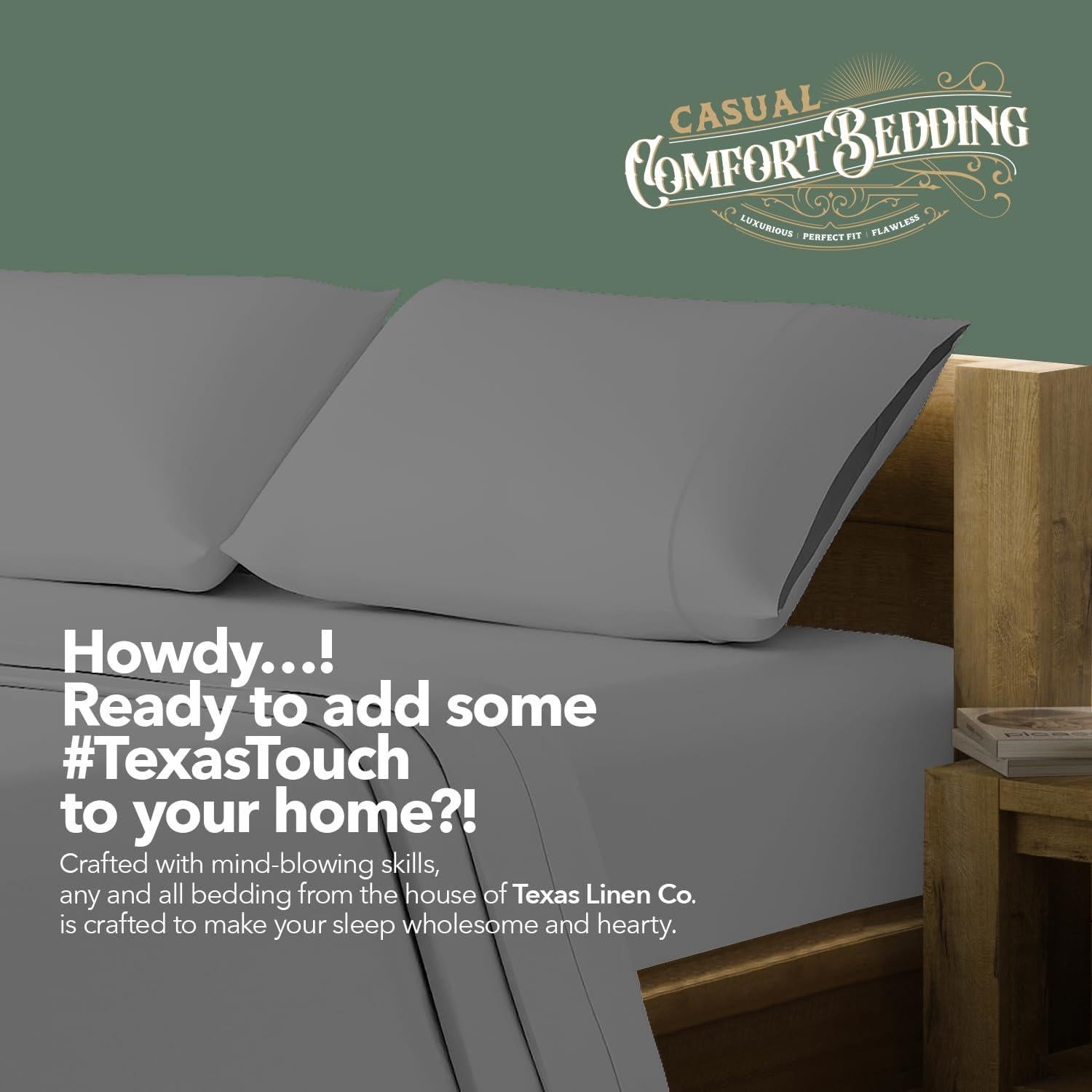 Juego de Sábanas Individuales Orgánicas TEXAS LINEN CO. 6 Piezas